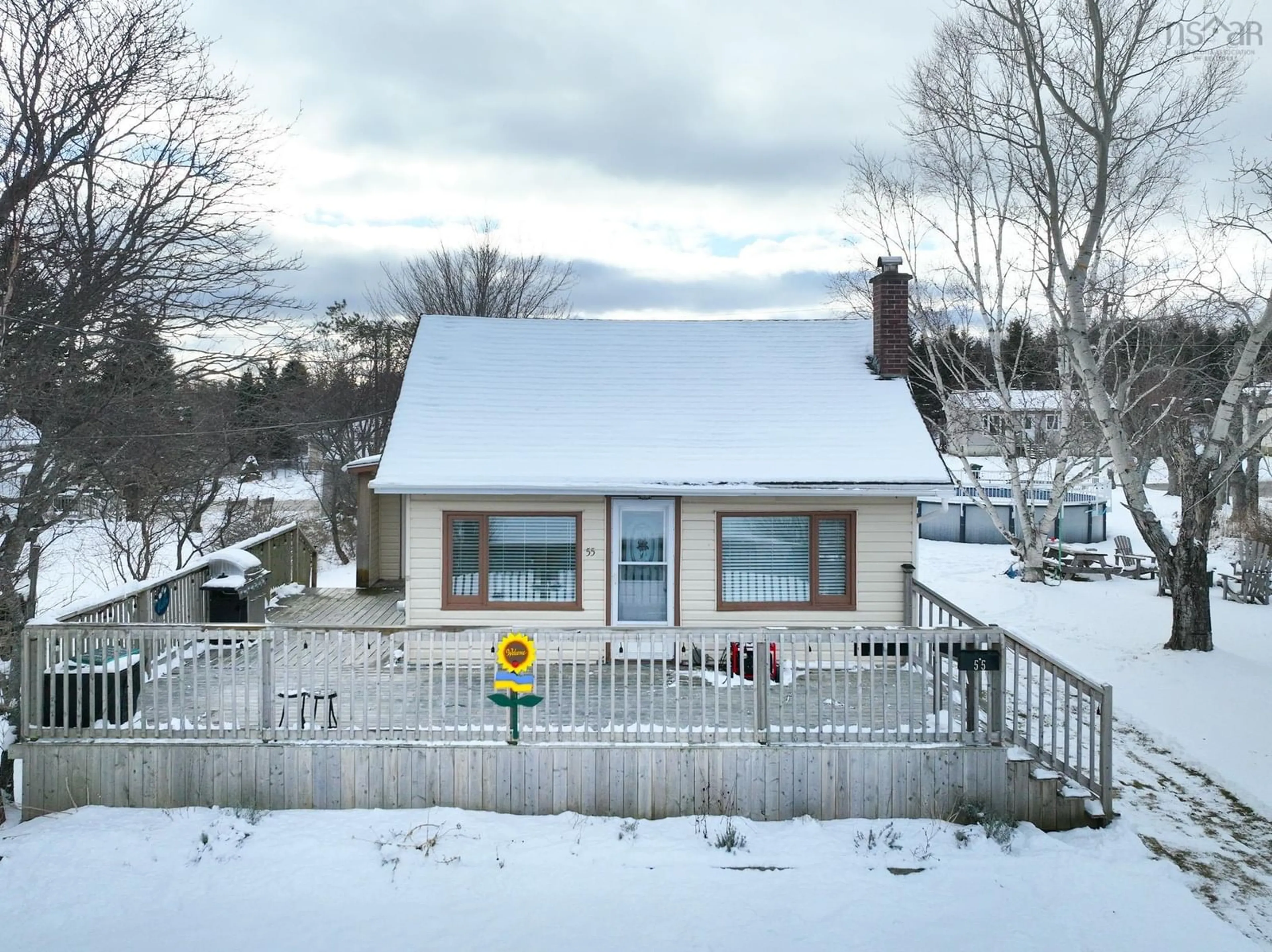 A pic from outside/outdoor area/front of a property/back of a property/a pic from drone, street for 55 Martell St, Westmount Nova Scotia B1R 1X5