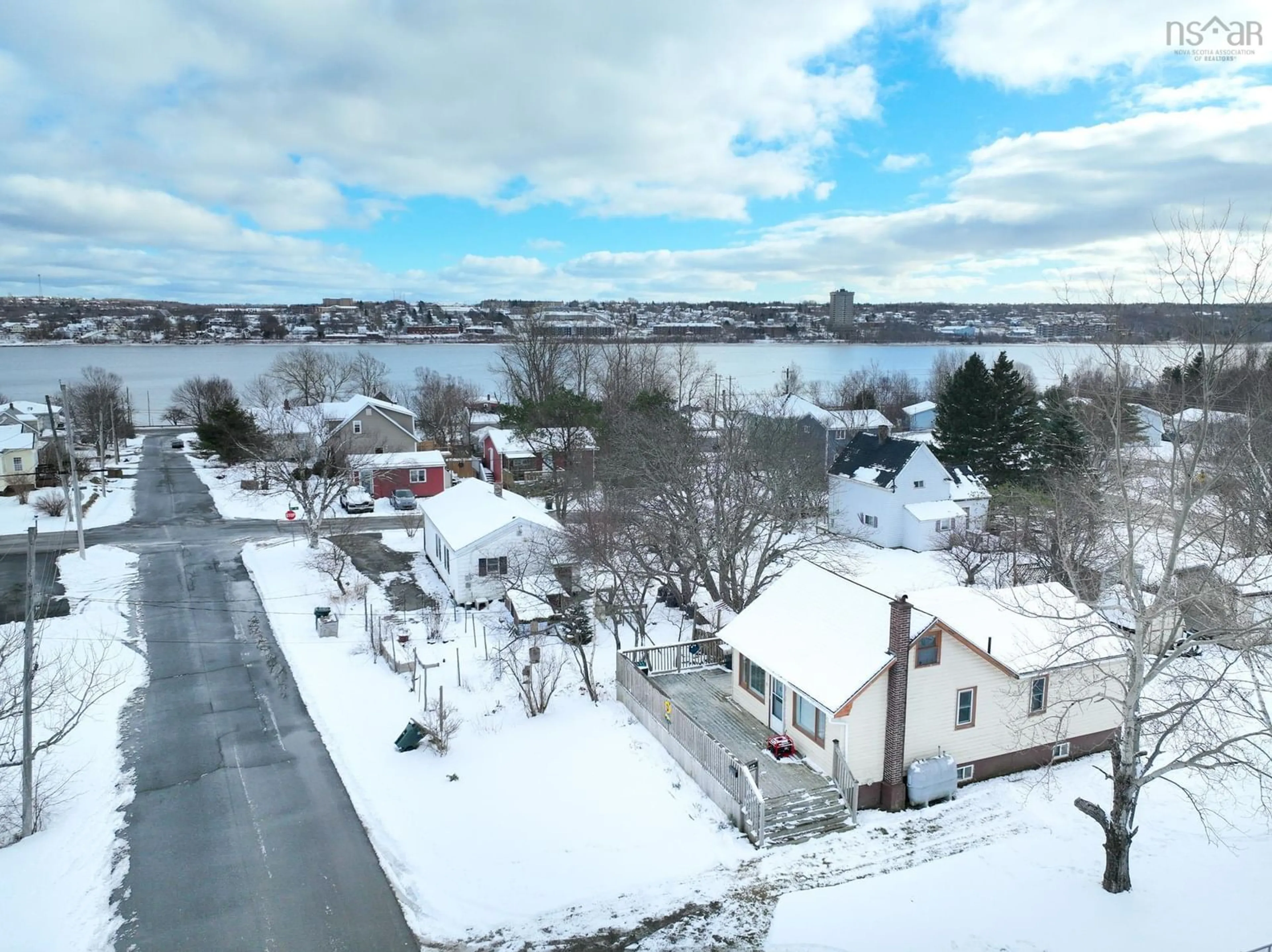 A pic from outside/outdoor area/front of a property/back of a property/a pic from drone, unknown for 55 Martell St, Westmount Nova Scotia B1R 1X5