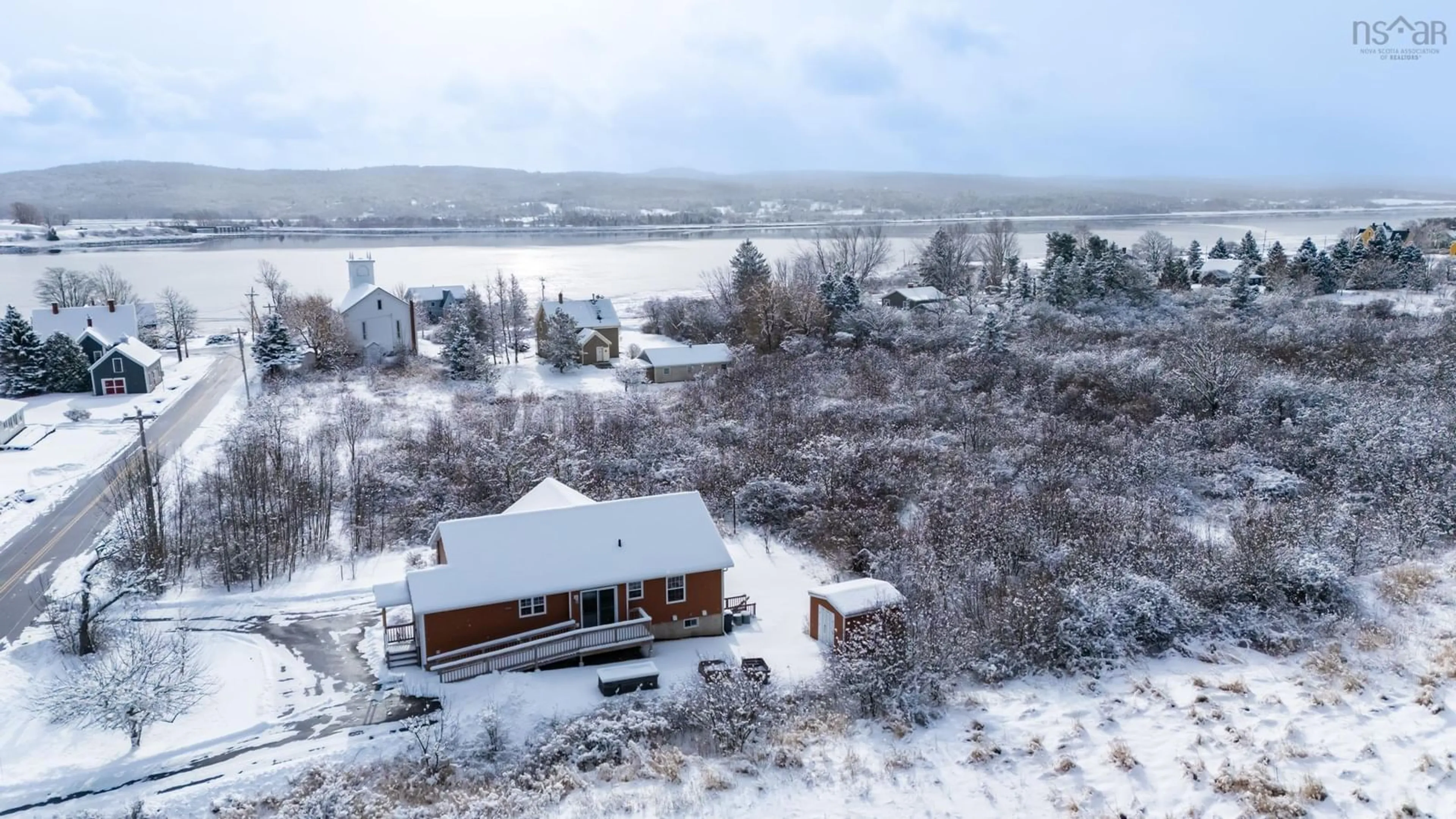 A pic from outside/outdoor area/front of a property/back of a property/a pic from drone, water/lake/river/ocean view for 31 Mills Mountain Rd, Granville Ferry Nova Scotia B0S 1A0