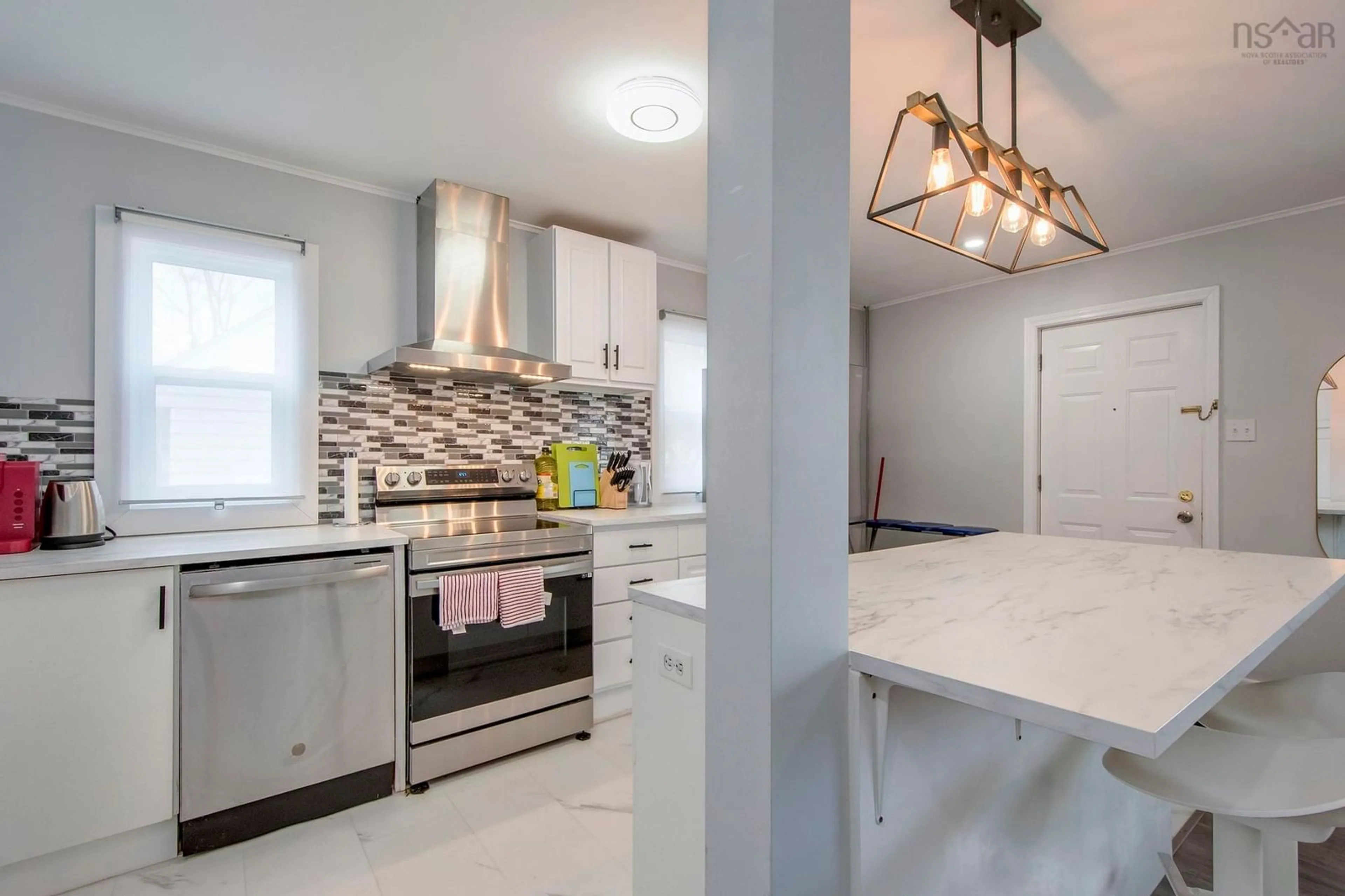 Open concept kitchen, ceramic/tile floor for 6975 Ward Ave, Halifax Nova Scotia B3L 2K6