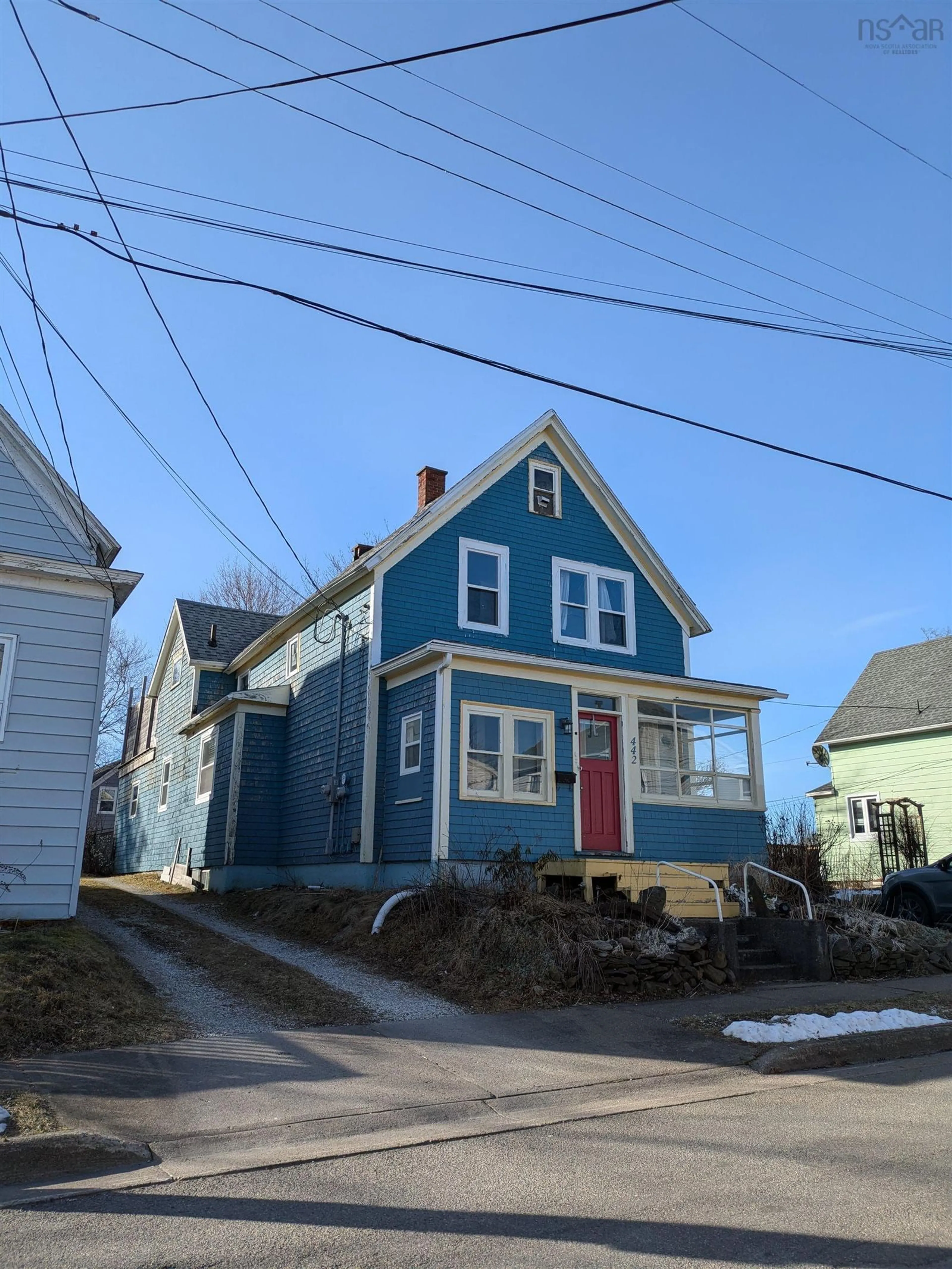 Home with vinyl exterior material, street for 442 Bentinck Street, Sydney Nova Scotia B1P 3P7