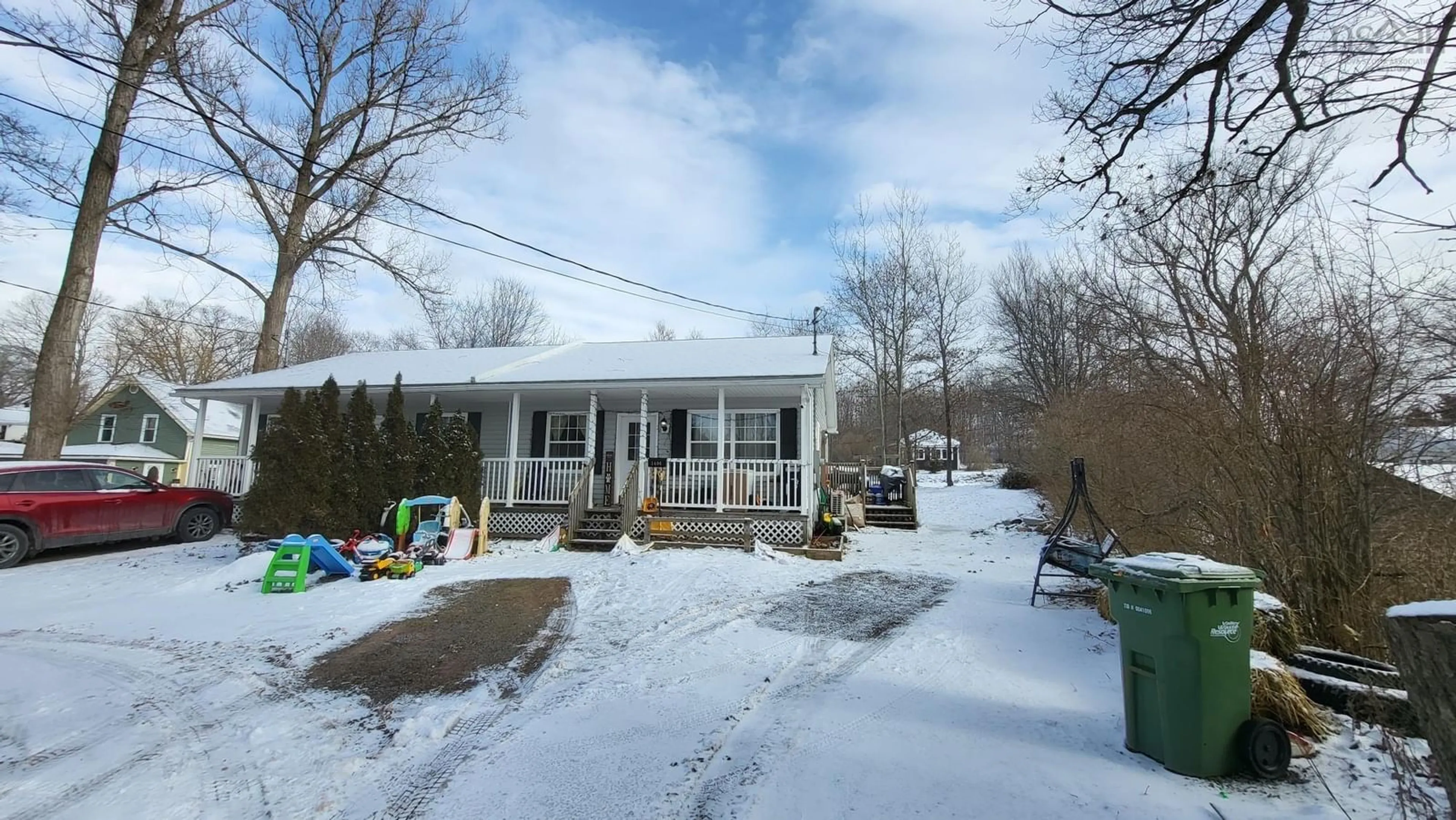 A pic from outside/outdoor area/front of a property/back of a property/a pic from drone, street for 1406 Sanford Road, North Kentville Nova Scotia B4N 3B7