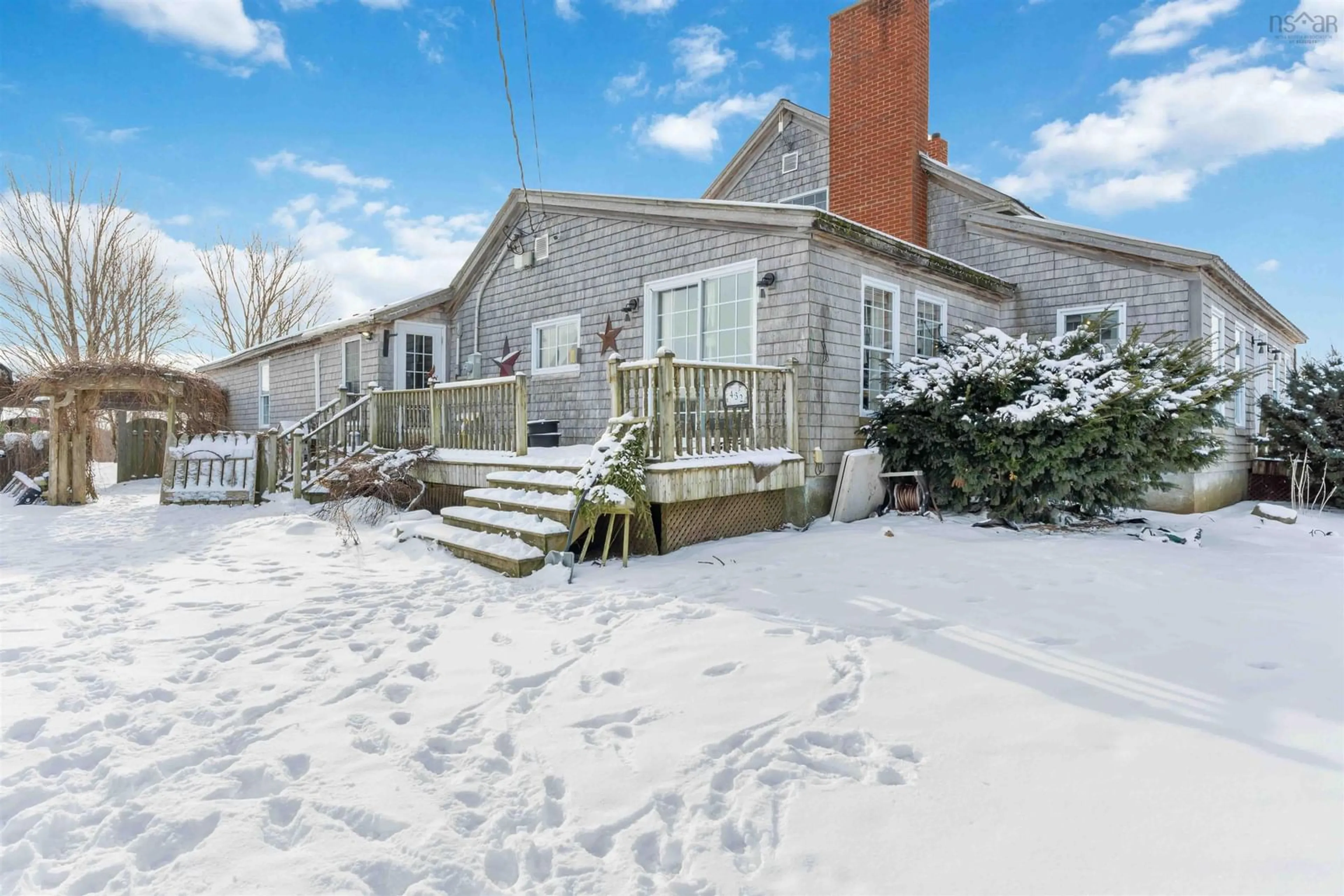 A pic from outside/outdoor area/front of a property/back of a property/a pic from drone, street for 432 Riverdale Rd, Riverdale Nova Scotia B0W 3T0