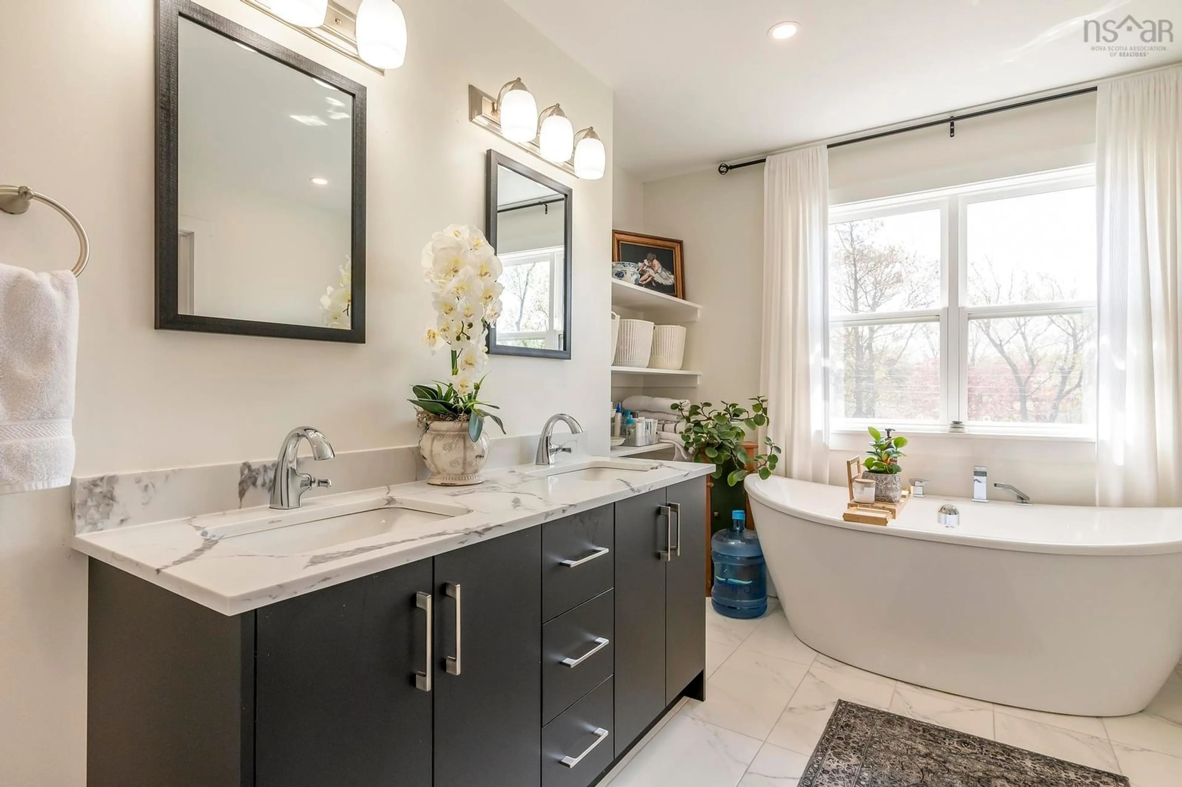 Contemporary bathroom, ceramic/tile floor for 35 Beechwood Terr, Wedgewood Nova Scotia B3M 2C3