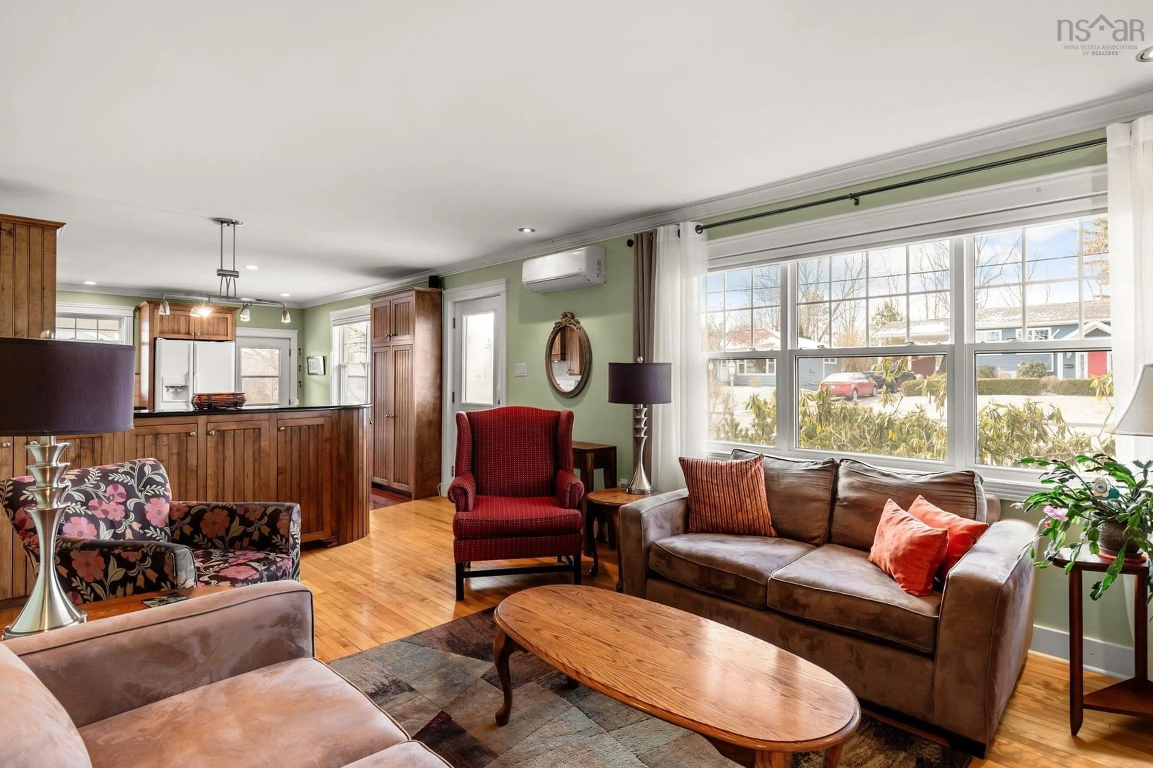 Living room with furniture, wood/laminate floor for 186 Tremain Cres, Windsor Nova Scotia B0N 2T0