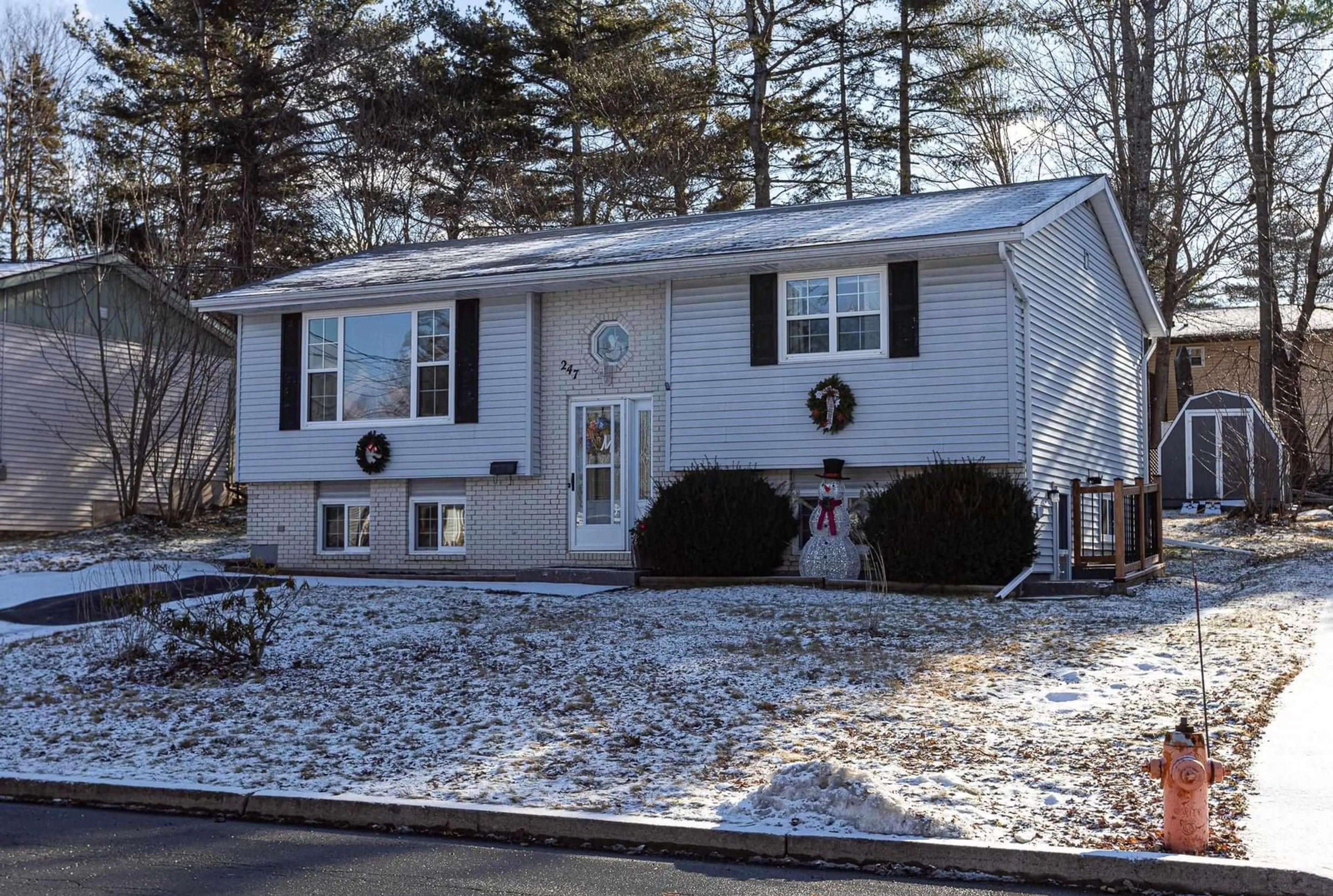 Home with vinyl exterior material, street for 247 Beaver Bank Cross Rd, Middle Sackville Nova Scotia B4E 2E7