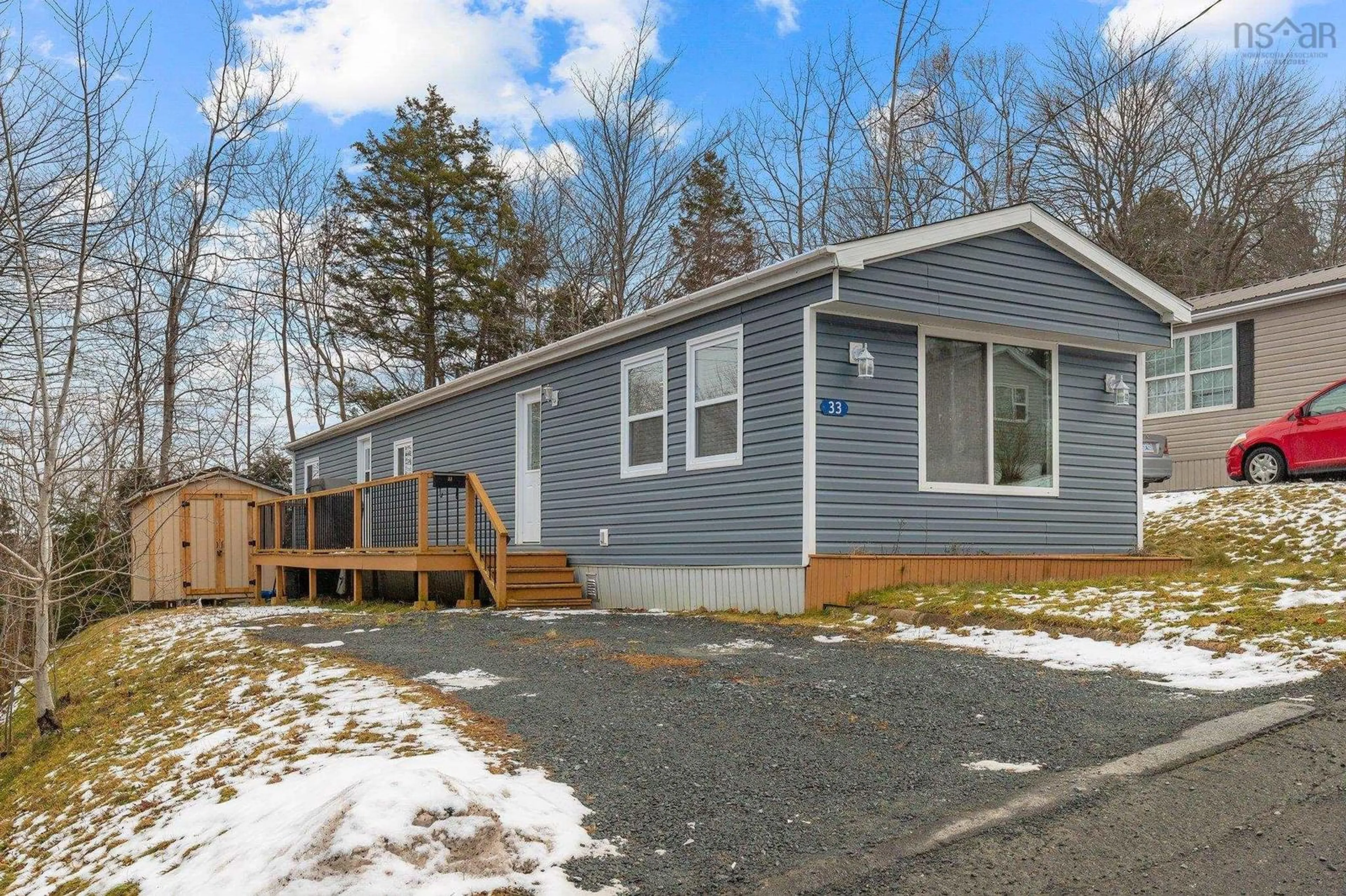 Home with vinyl exterior material, street for 33 Stanley St, Middle Sackville Nova Scotia B4E 1E7