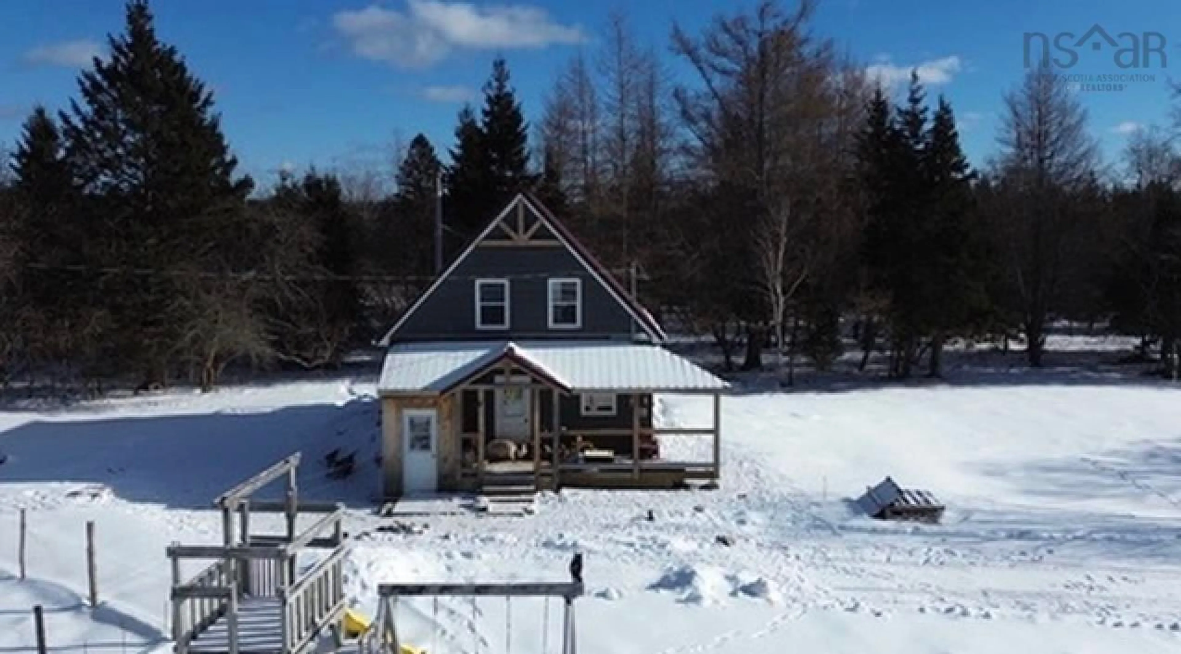 A pic from outside/outdoor area/front of a property/back of a property/a pic from drone, unknown for 6760 Highway 105, Upper River Denys Nova Scotia B0E 3M0