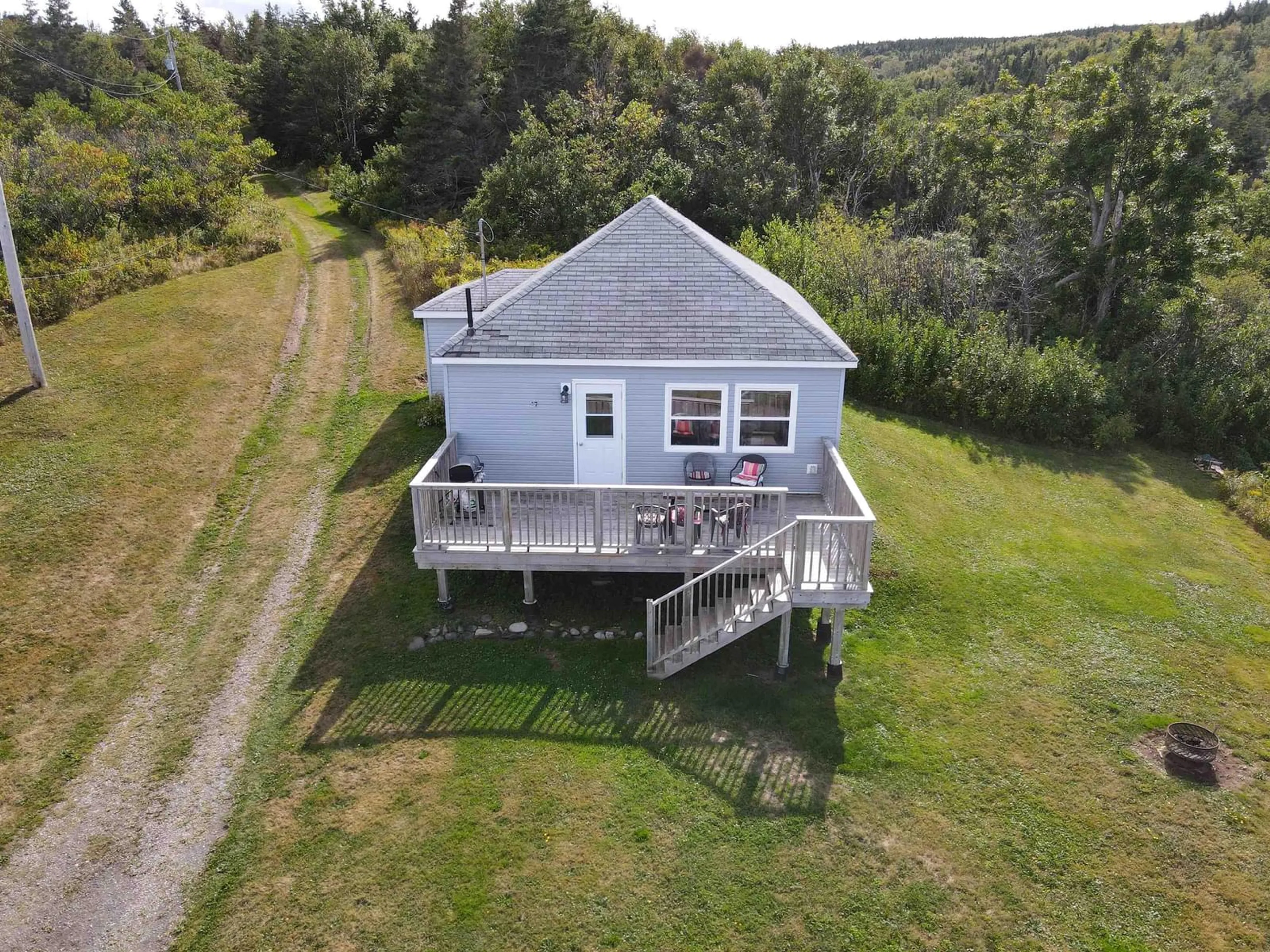 A pic from outside/outdoor area/front of a property/back of a property/a pic from drone, water/lake/river/ocean view for 27 Old School Loop, Cape George Point Nova Scotia B2G 2L2