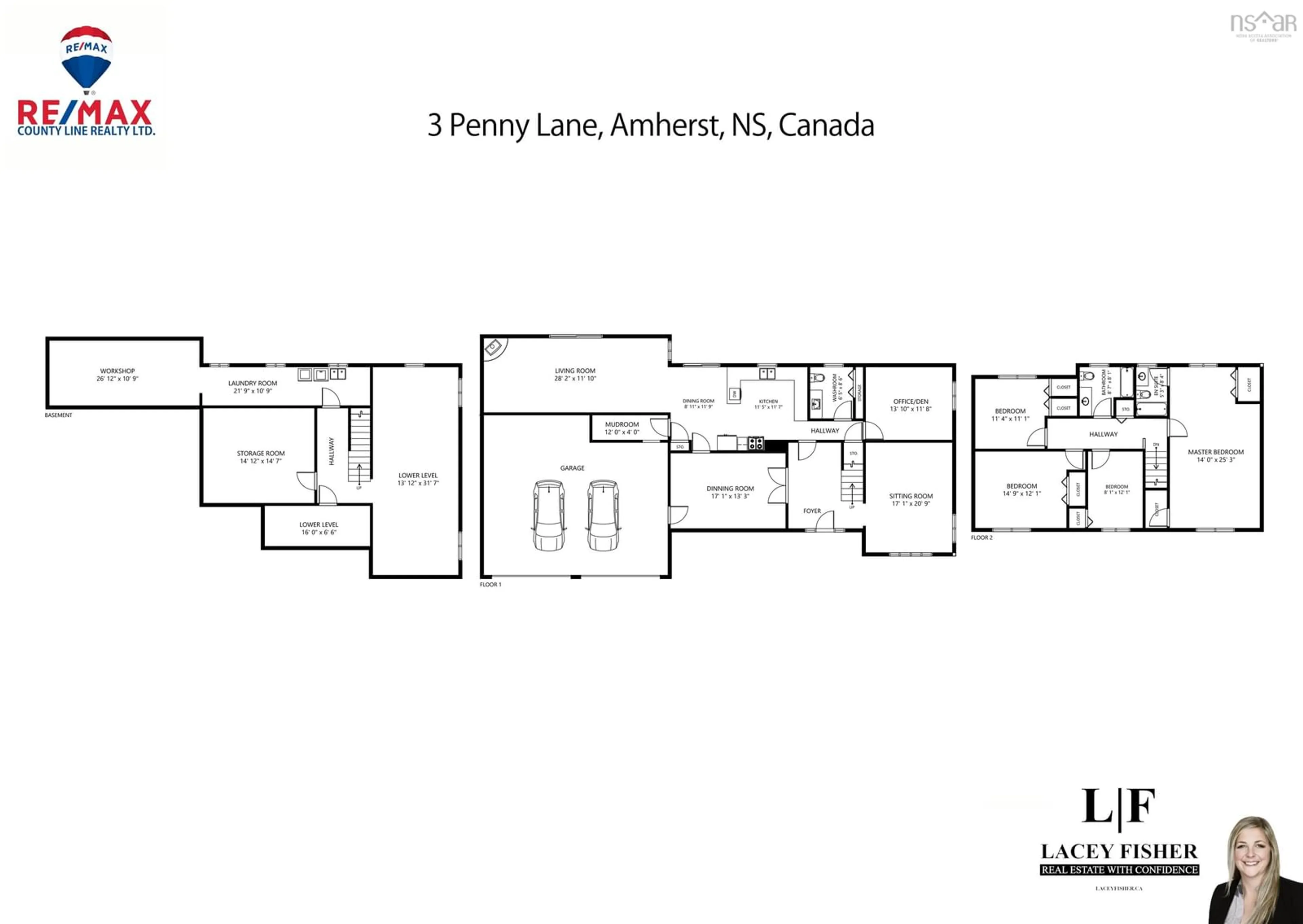 Floor plan for 3 Penny Lane, Amherst Nova Scotia B4H 4V4