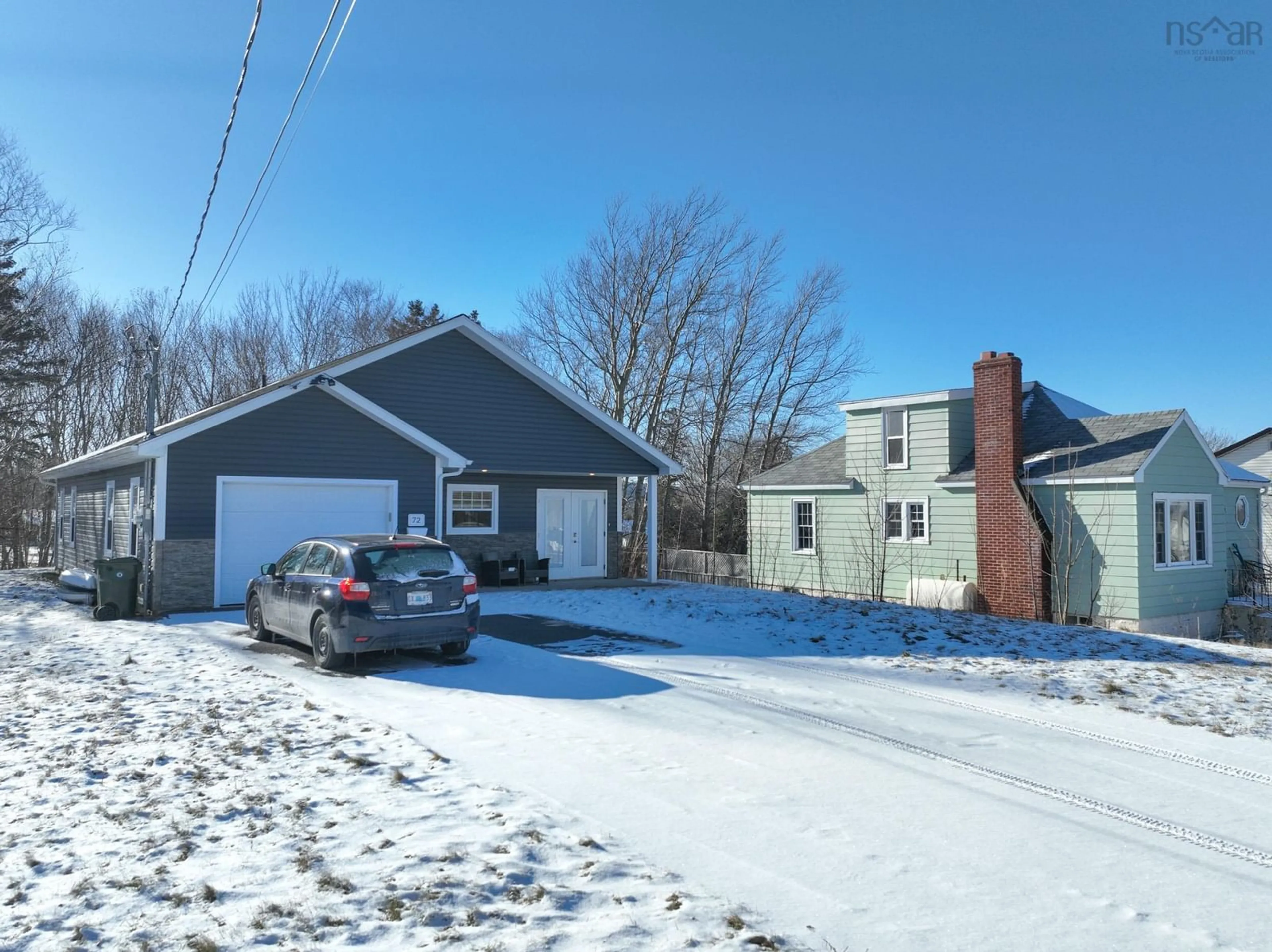 A pic from outside/outdoor area/front of a property/back of a property/a pic from drone, street for 72 Macrae Ave, Sydney River Nova Scotia B1S 1M2