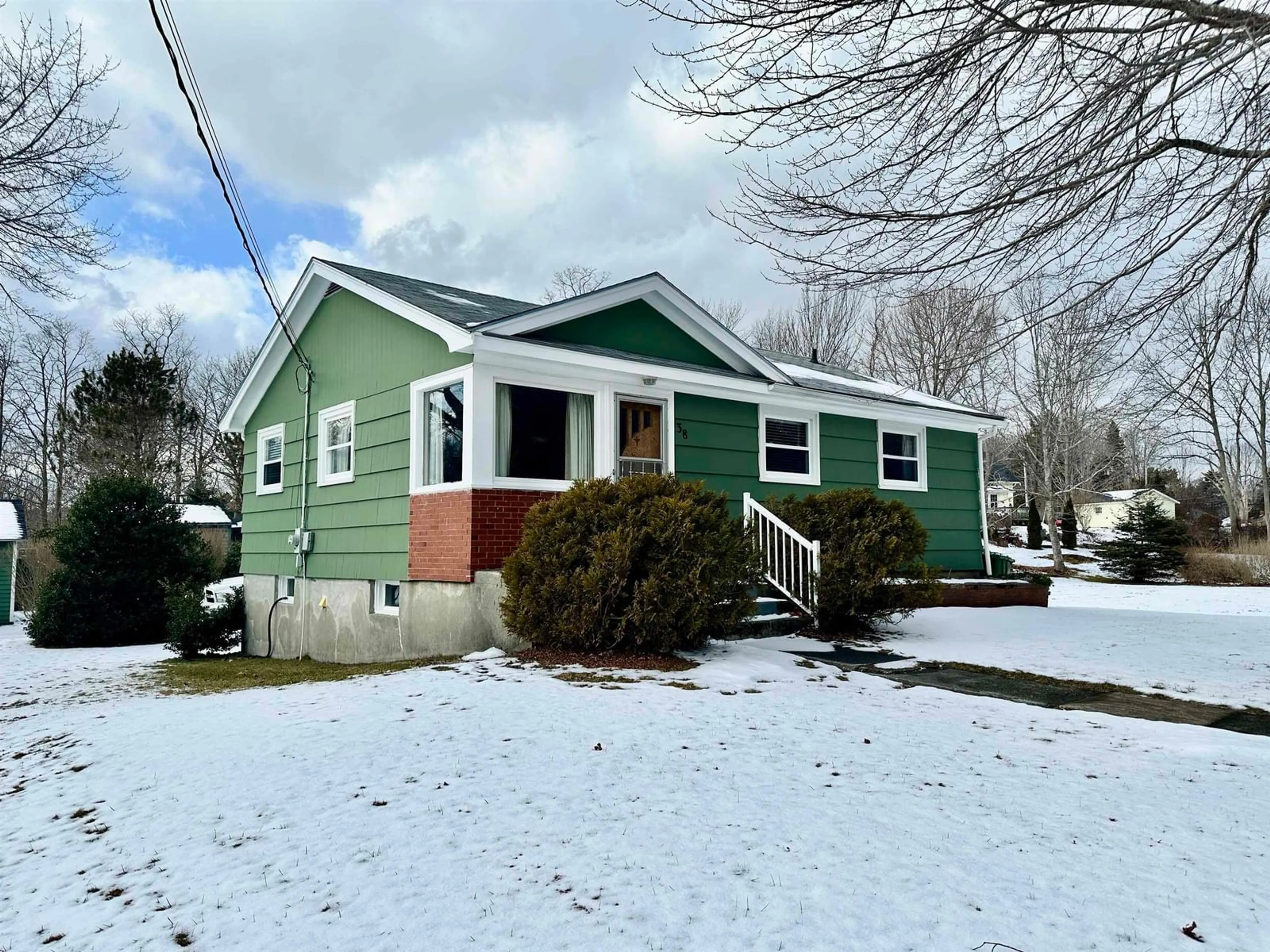 Home with vinyl exterior material, street for 38 Hillside Rd, Brooklyn Nova Scotia B0J 1H0