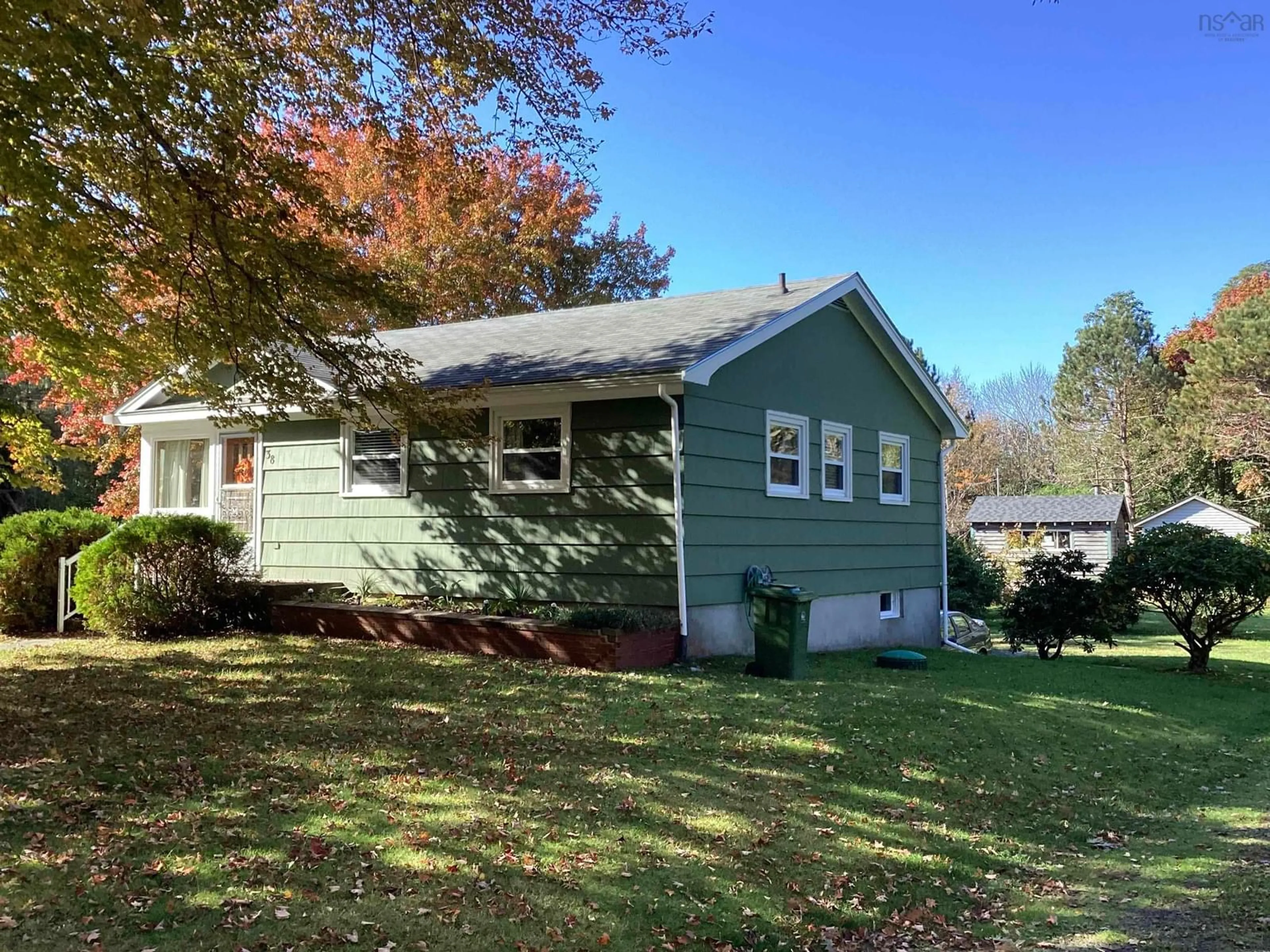 Home with vinyl exterior material, street for 38 Hillside Rd, Brooklyn Nova Scotia B0J 1H0