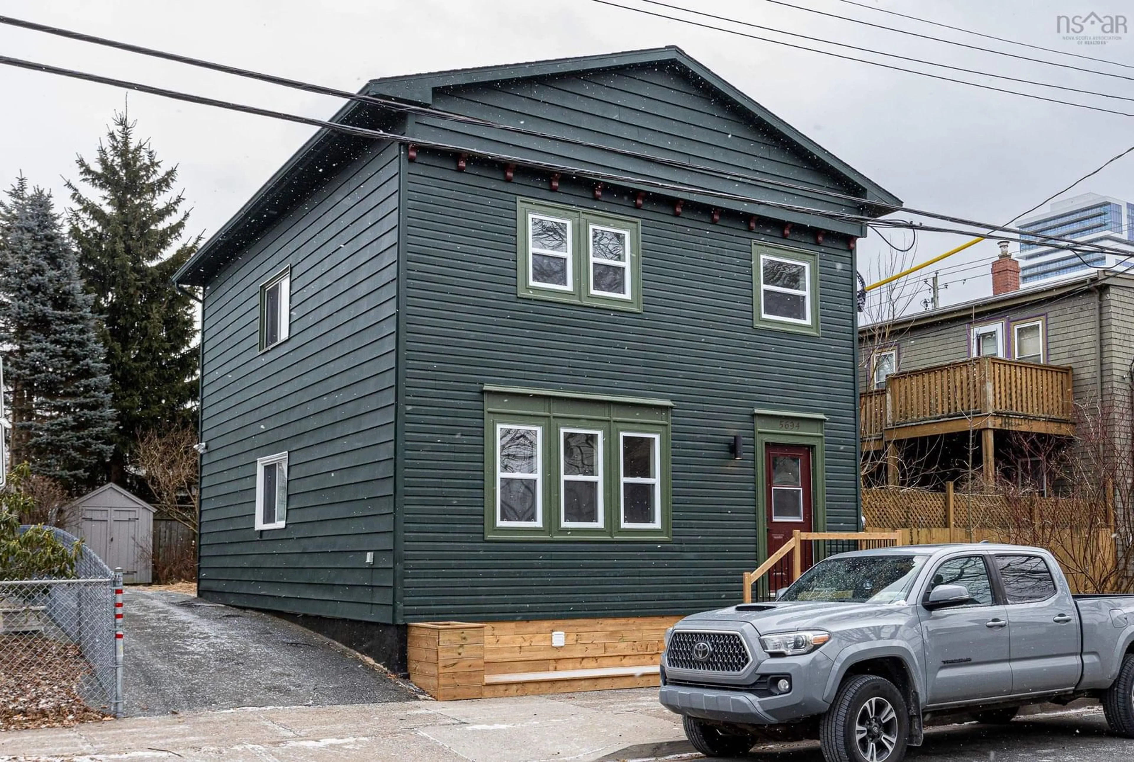 Home with vinyl exterior material, street for 5694 Macara St, Halifax Nova Scotia B3K 1W2