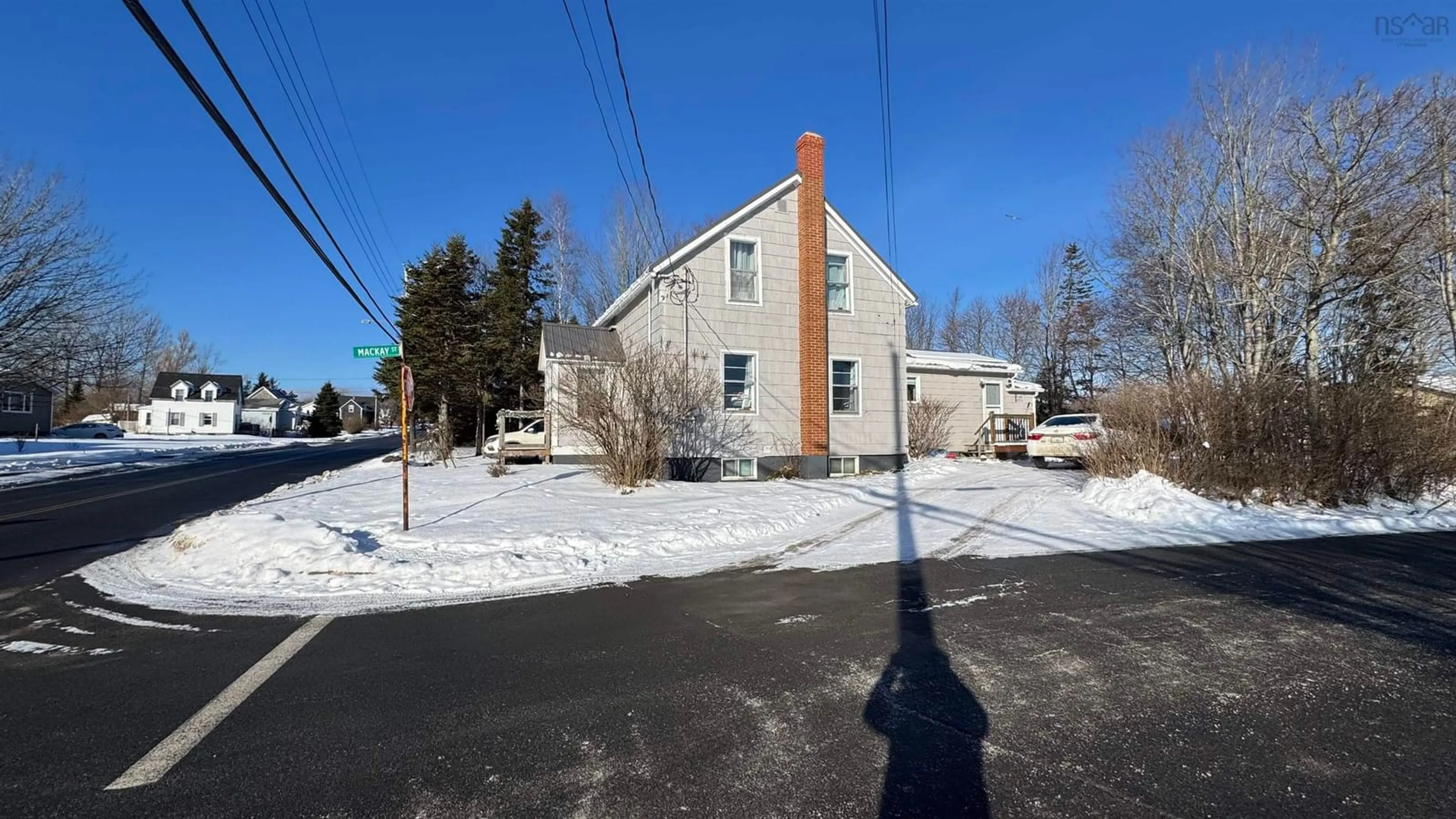 A pic from outside/outdoor area/front of a property/back of a property/a pic from drone, street for 2112 Cowan St, Westville Nova Scotia B0K 2A0