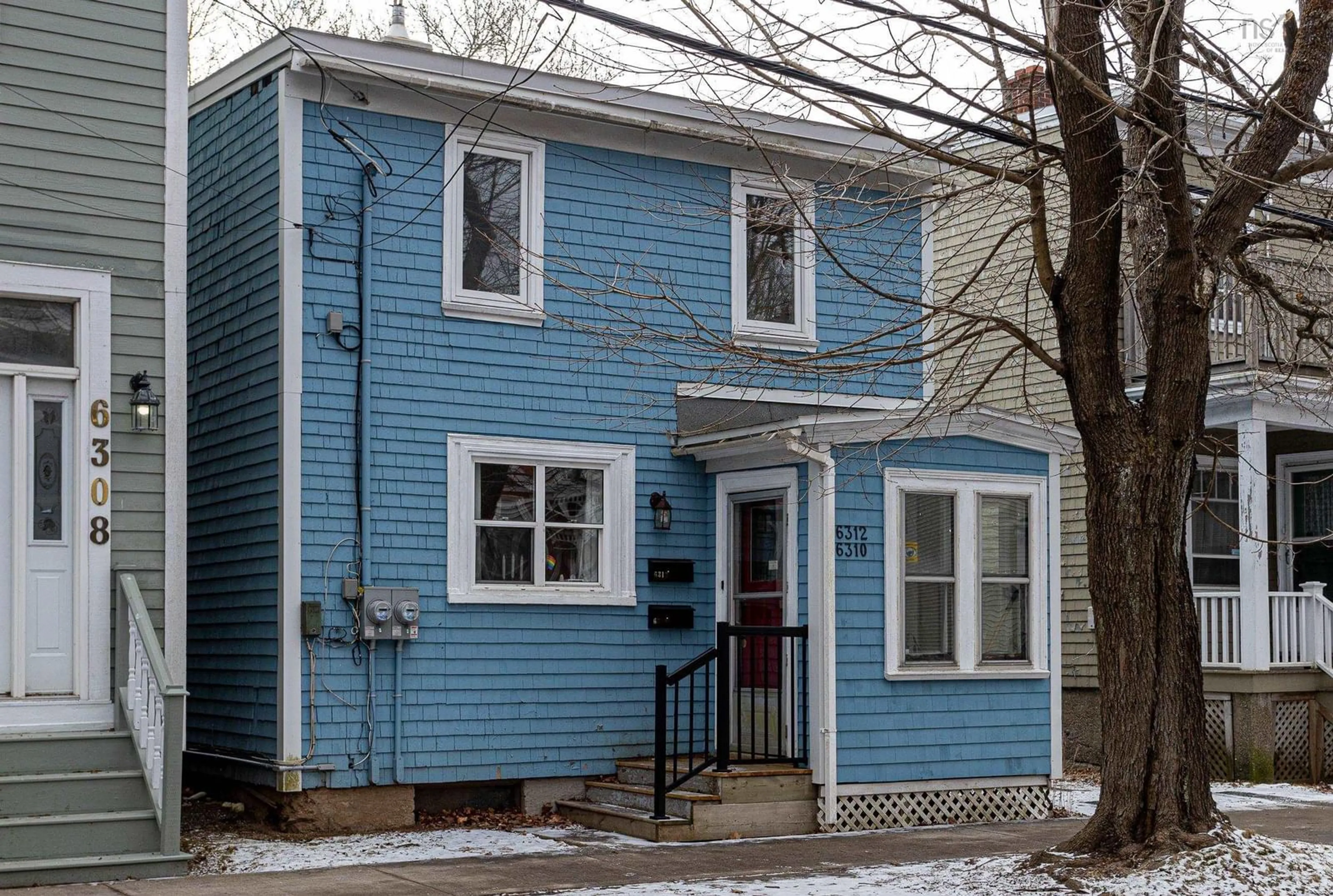 Home with vinyl exterior material, street for 6310/6312 Allan St, Halifax Nova Scotia B3L 1G9