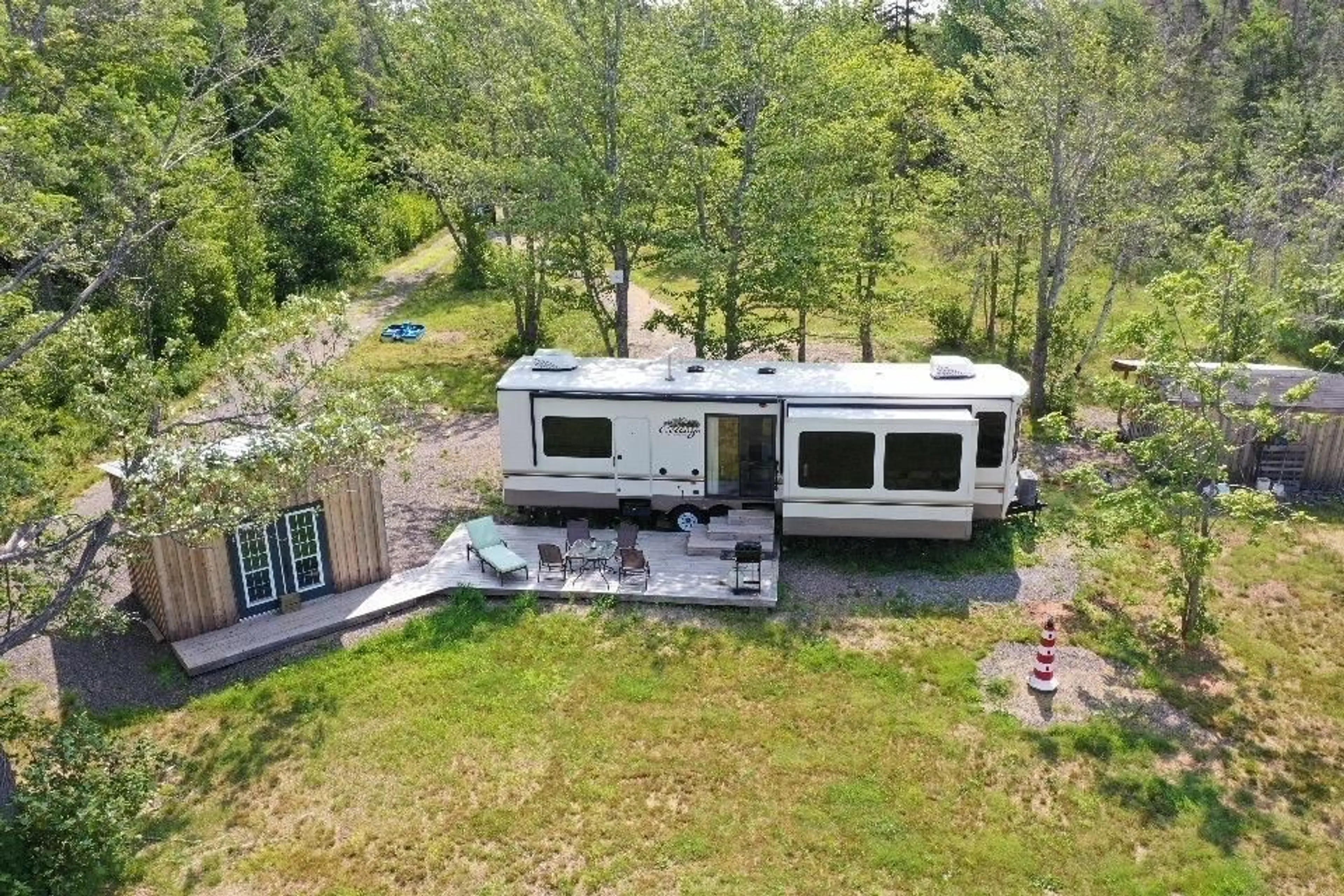 A pic from outside/outdoor area/front of a property/back of a property/a pic from drone, forest/trees view for 329 Chisholm Rd #Lot 08-1, Conns Mills Nova Scotia B0K 1L0