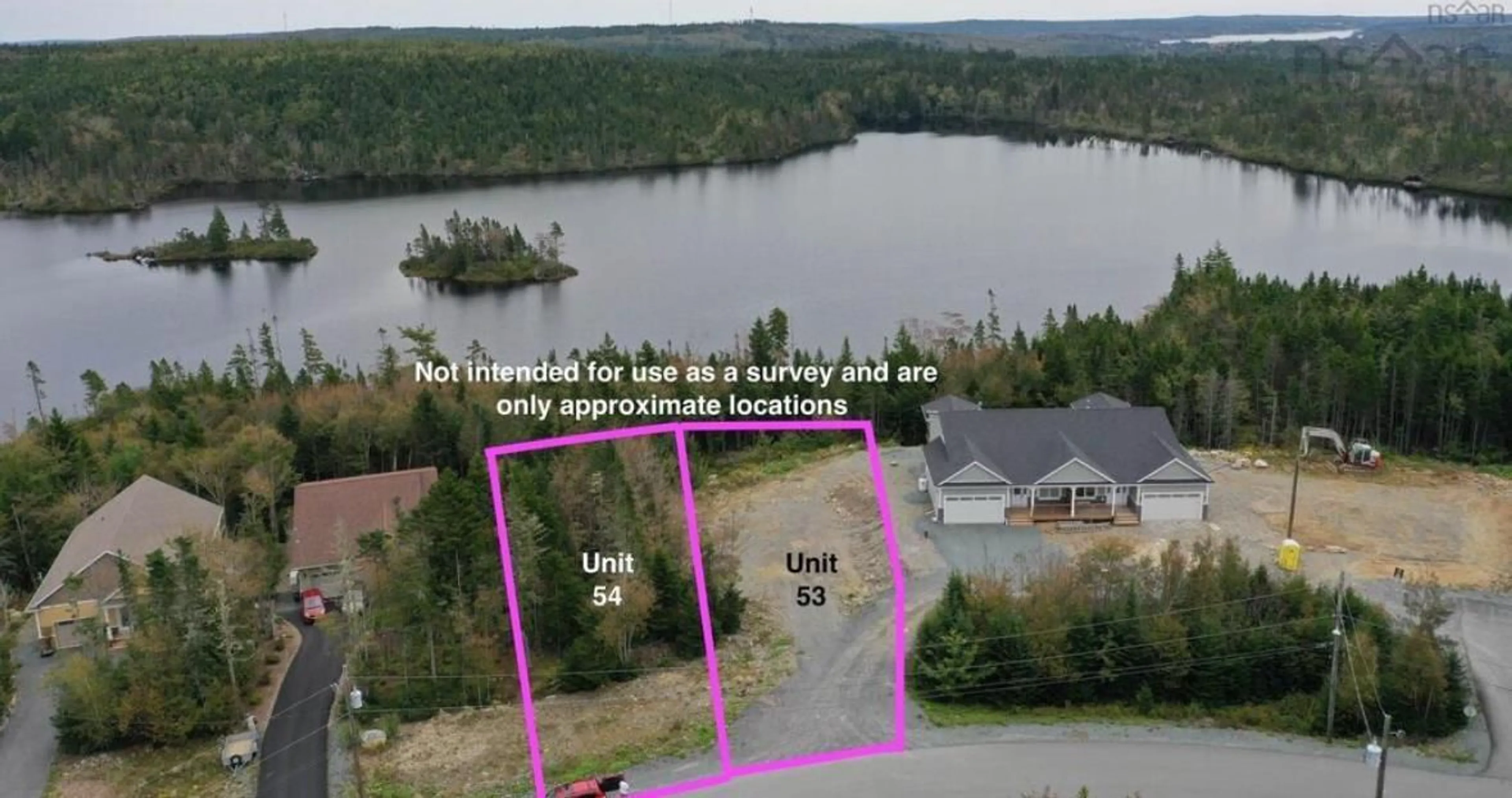 A pic from outside/outdoor area/front of a property/back of a property/a pic from drone, water/lake/river/ocean view for Gosling Cir #Lot 54, Porters Lake Nova Scotia B3E 0C5