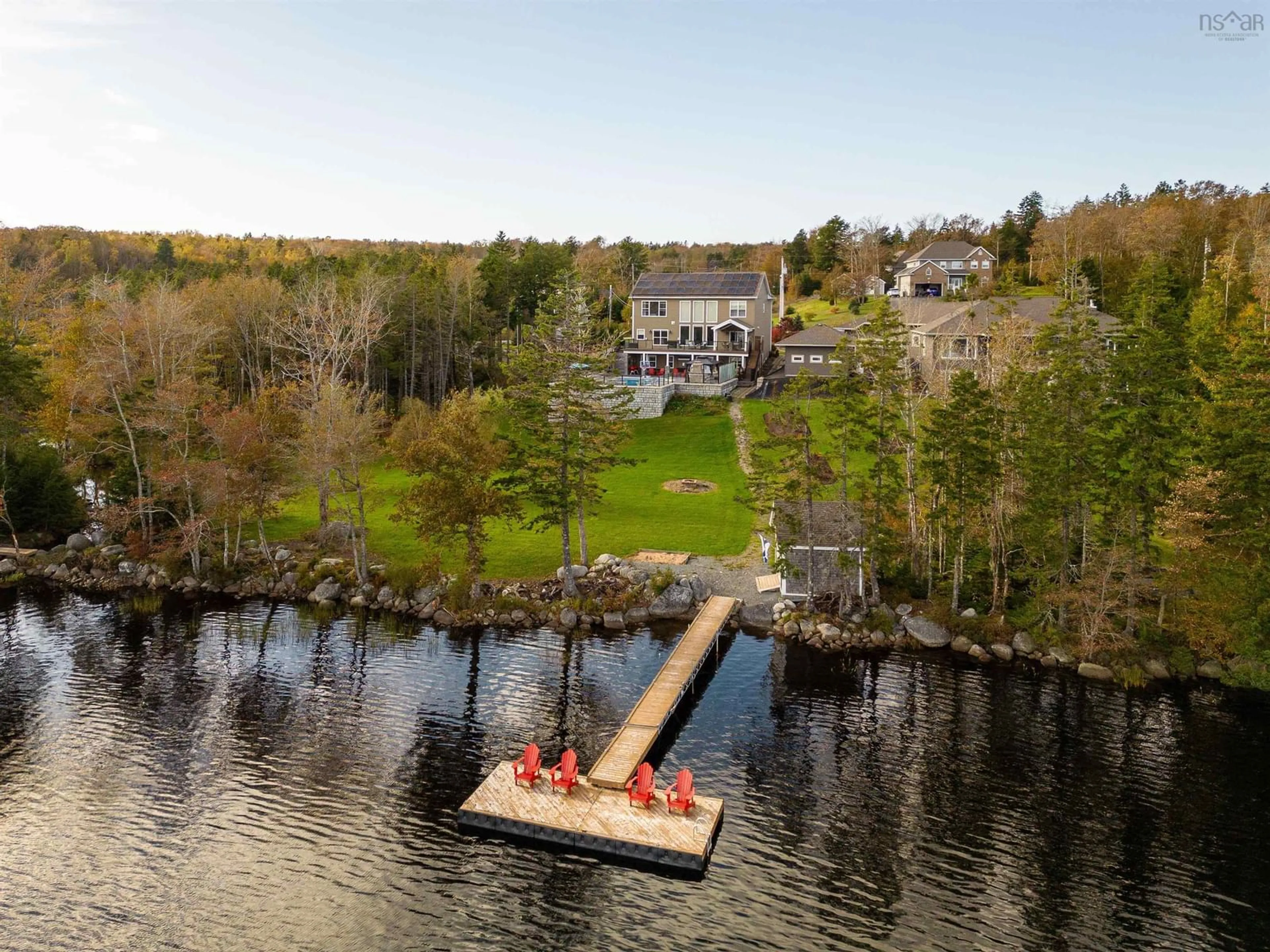 A pic from outside/outdoor area/front of a property/back of a property/a pic from drone, water/lake/river/ocean view for 225 Paula Dr, Hammonds Plains Nova Scotia B3Z 1J5