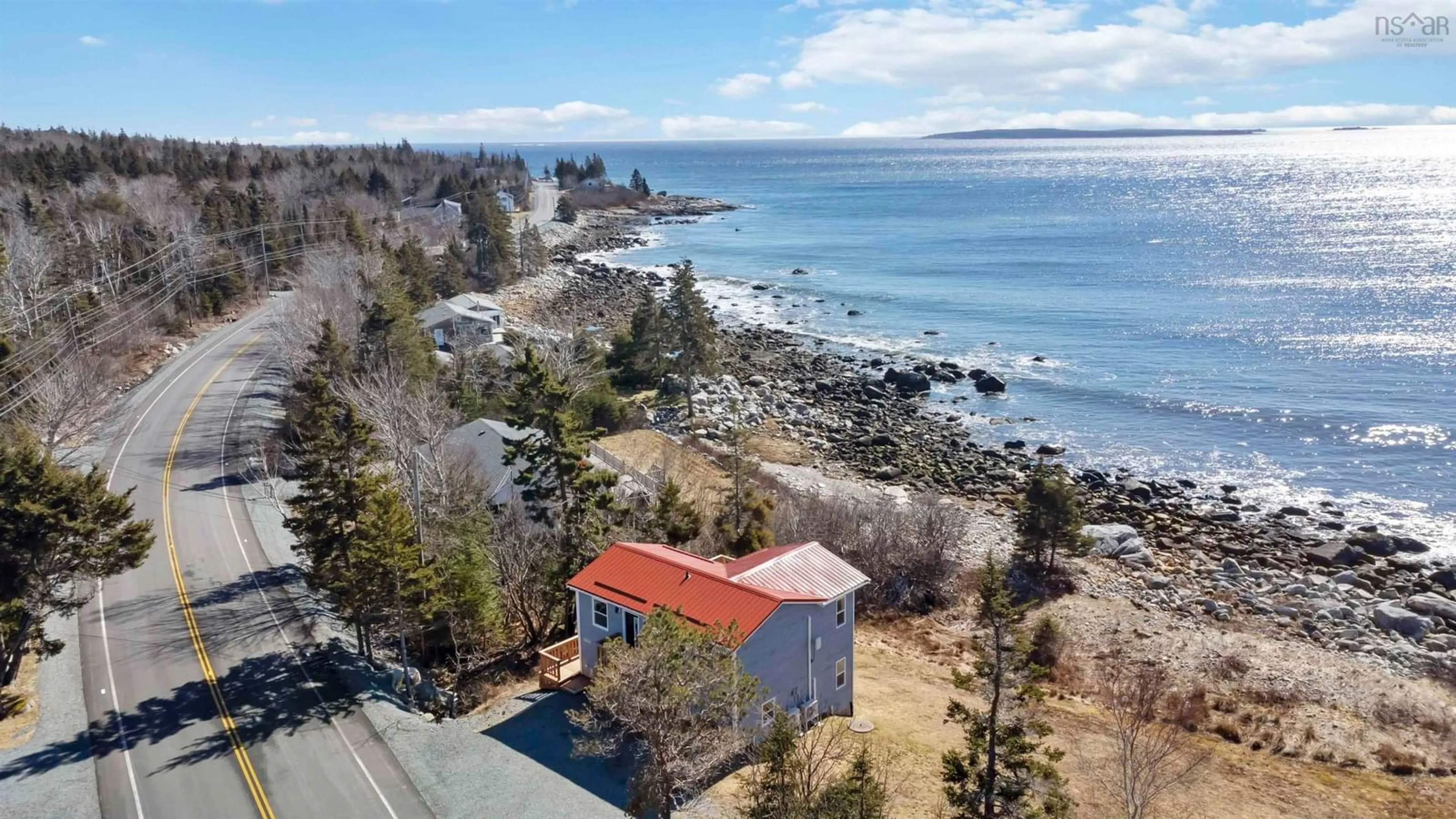 A pic from outside/outdoor area/front of a property/back of a property/a pic from drone, water/lake/river/ocean view for 7371 Highway 3, Summerville Centre Nova Scotia B0T 1T0