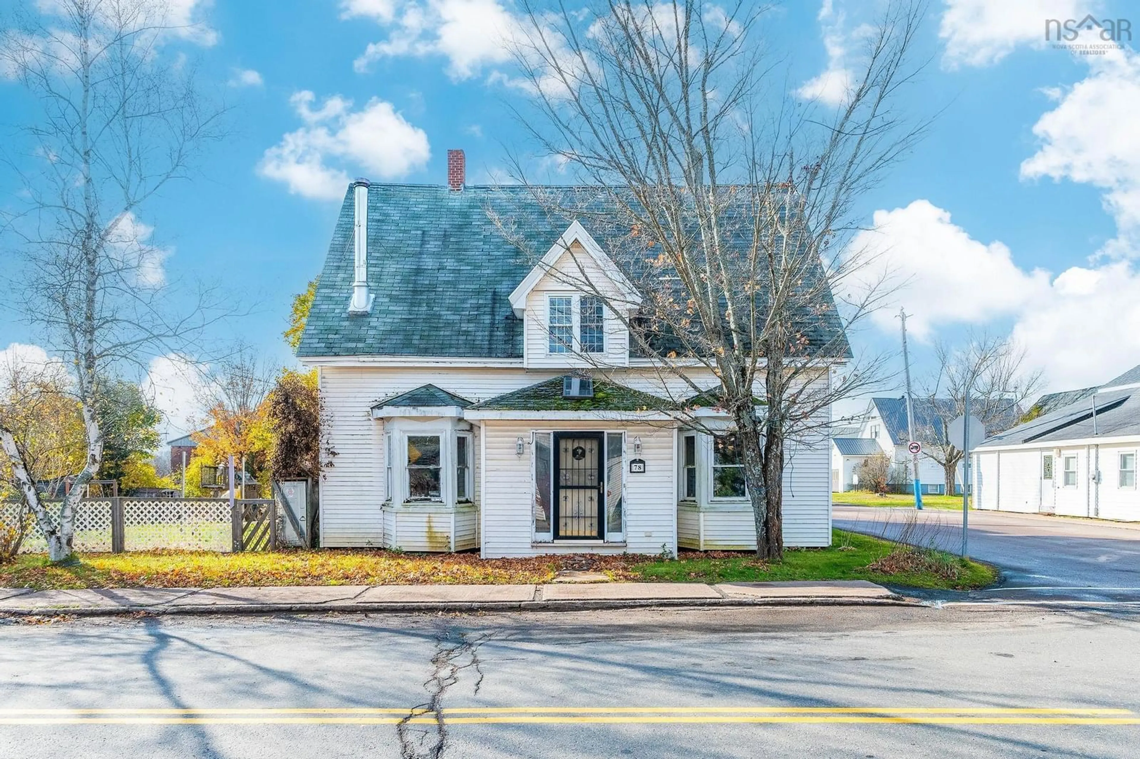 Home with vinyl exterior material, street for 78 Water St, Oxford Nova Scotia B0M 1P0