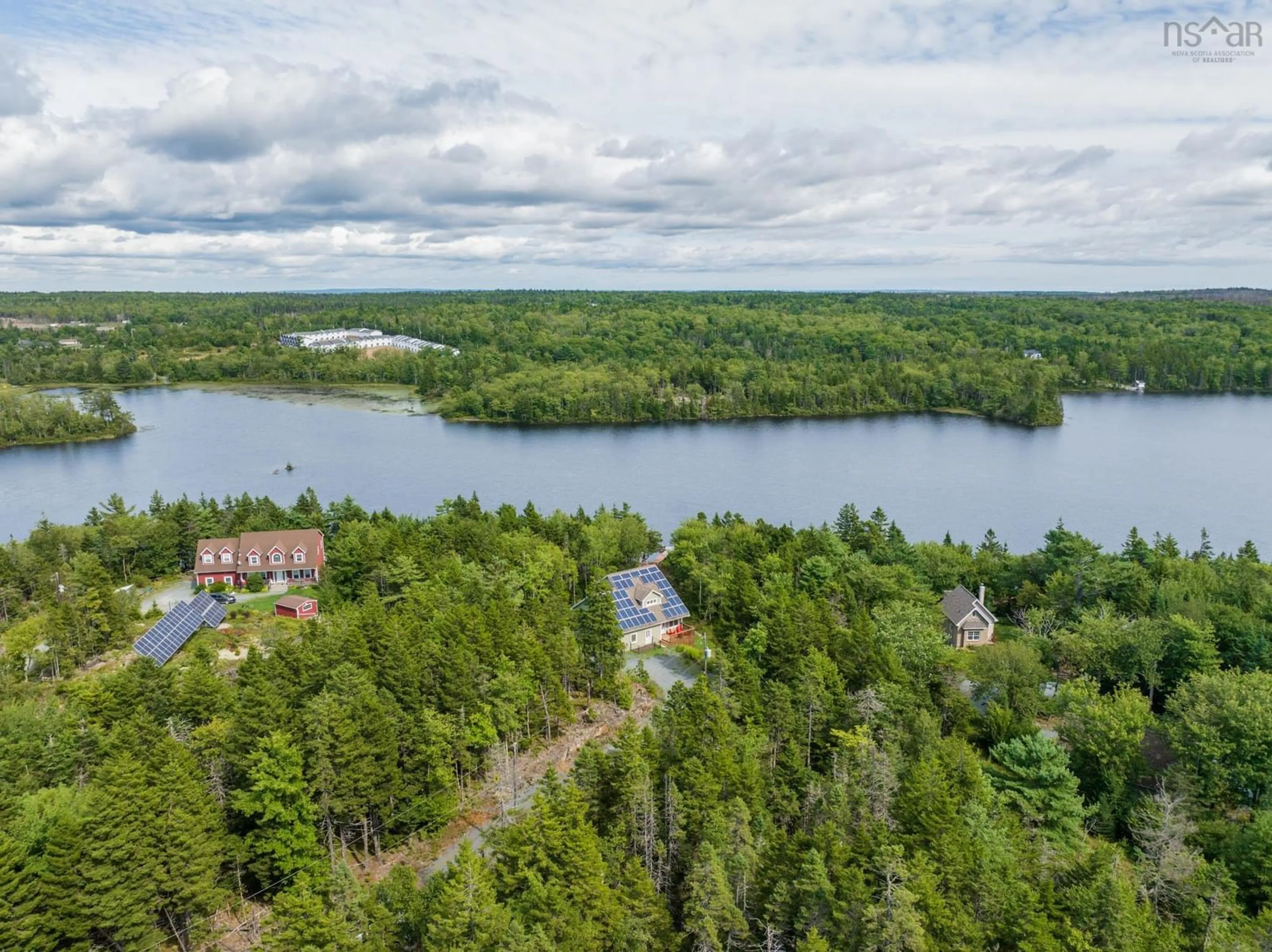 A pic from outside/outdoor area/front of a property/back of a property/a pic from drone, water/lake/river/ocean view for 28 Byblos Rd, Upper Hammonds Plains Nova Scotia B4B 1Y1