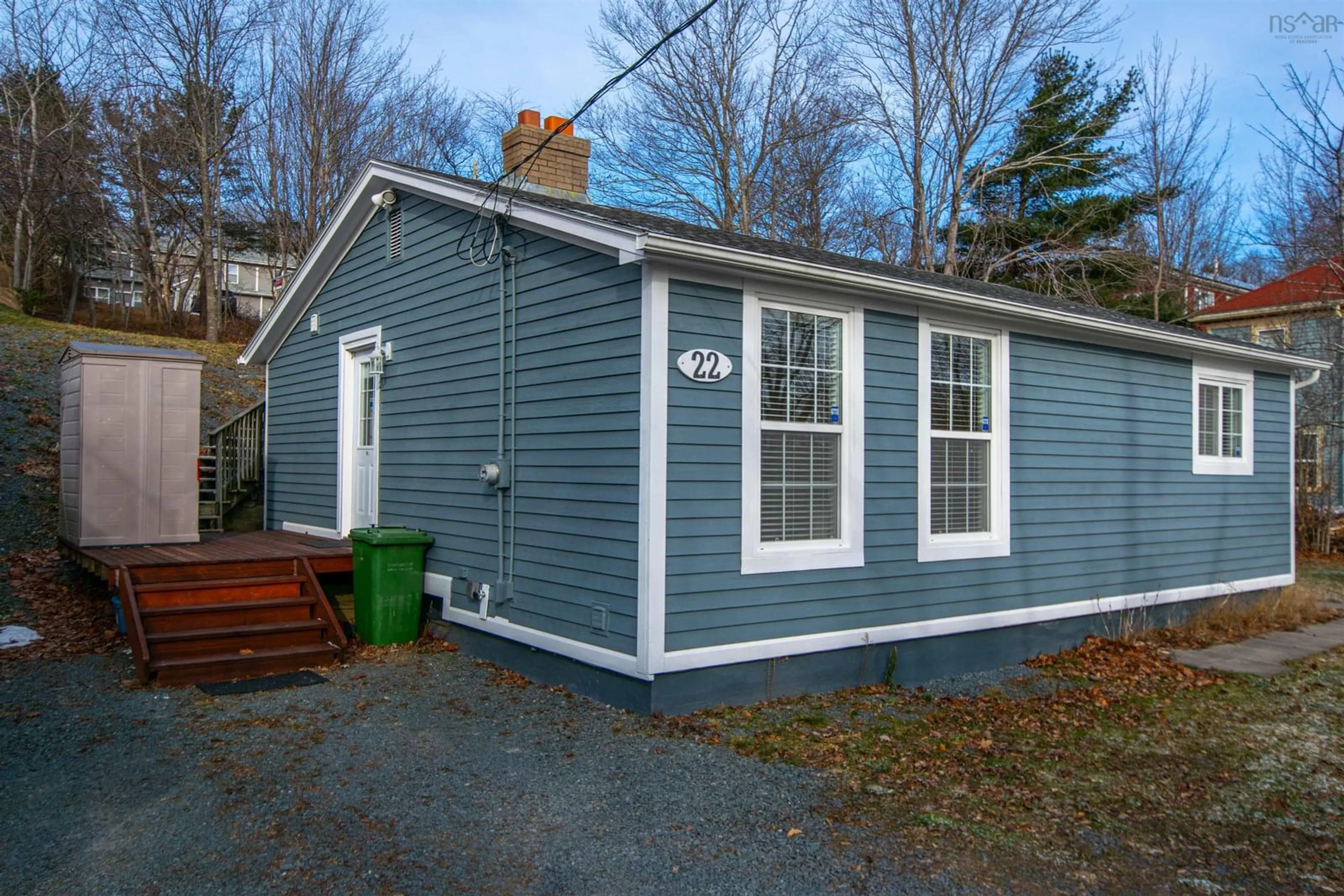 Home with vinyl exterior material, street for 22 Borden St, Bedford Nova Scotia B4A 1W2