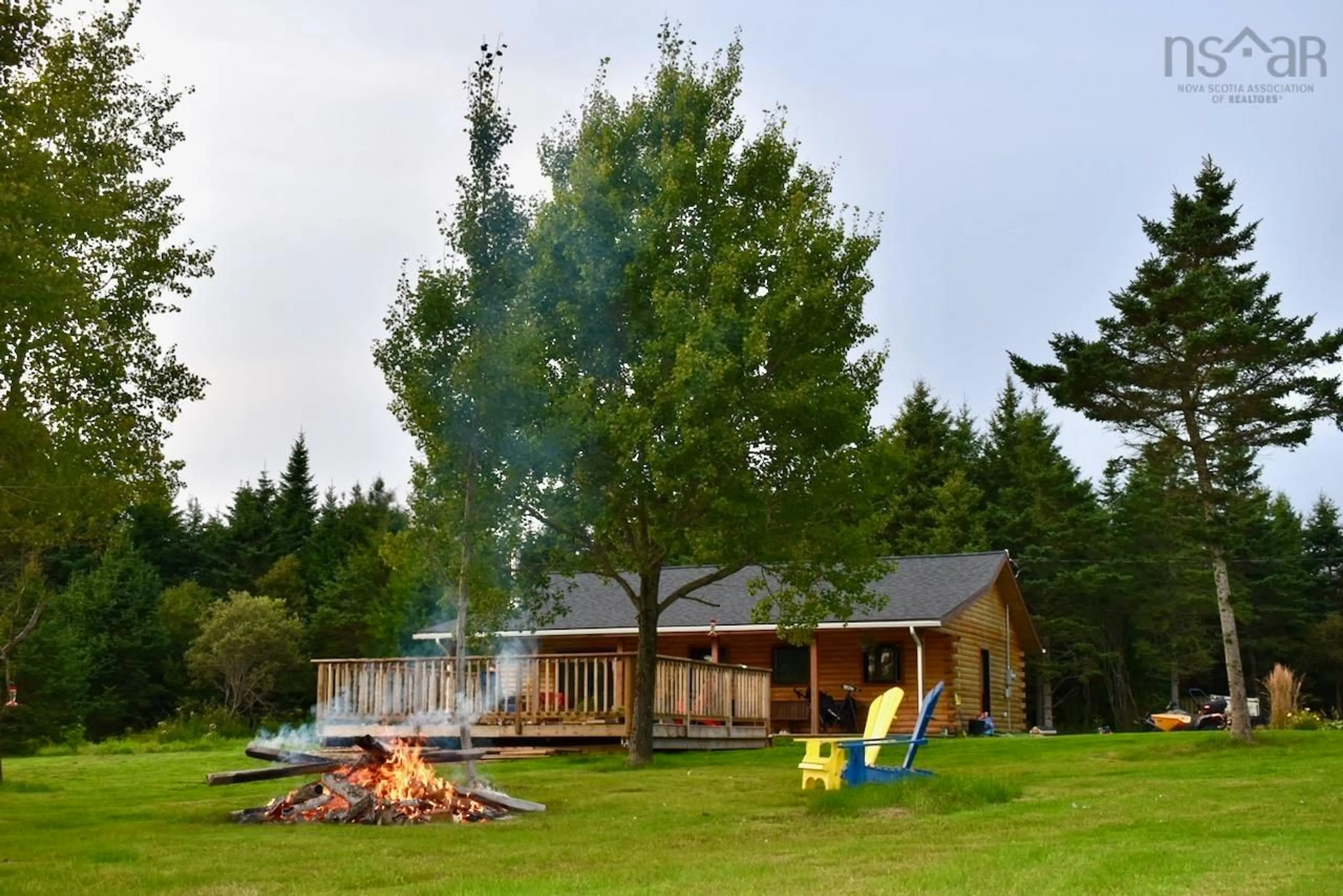 Patio, forest/trees view for 4591 358 Hwy, South Scots Bay Nova Scotia B0P 1H0