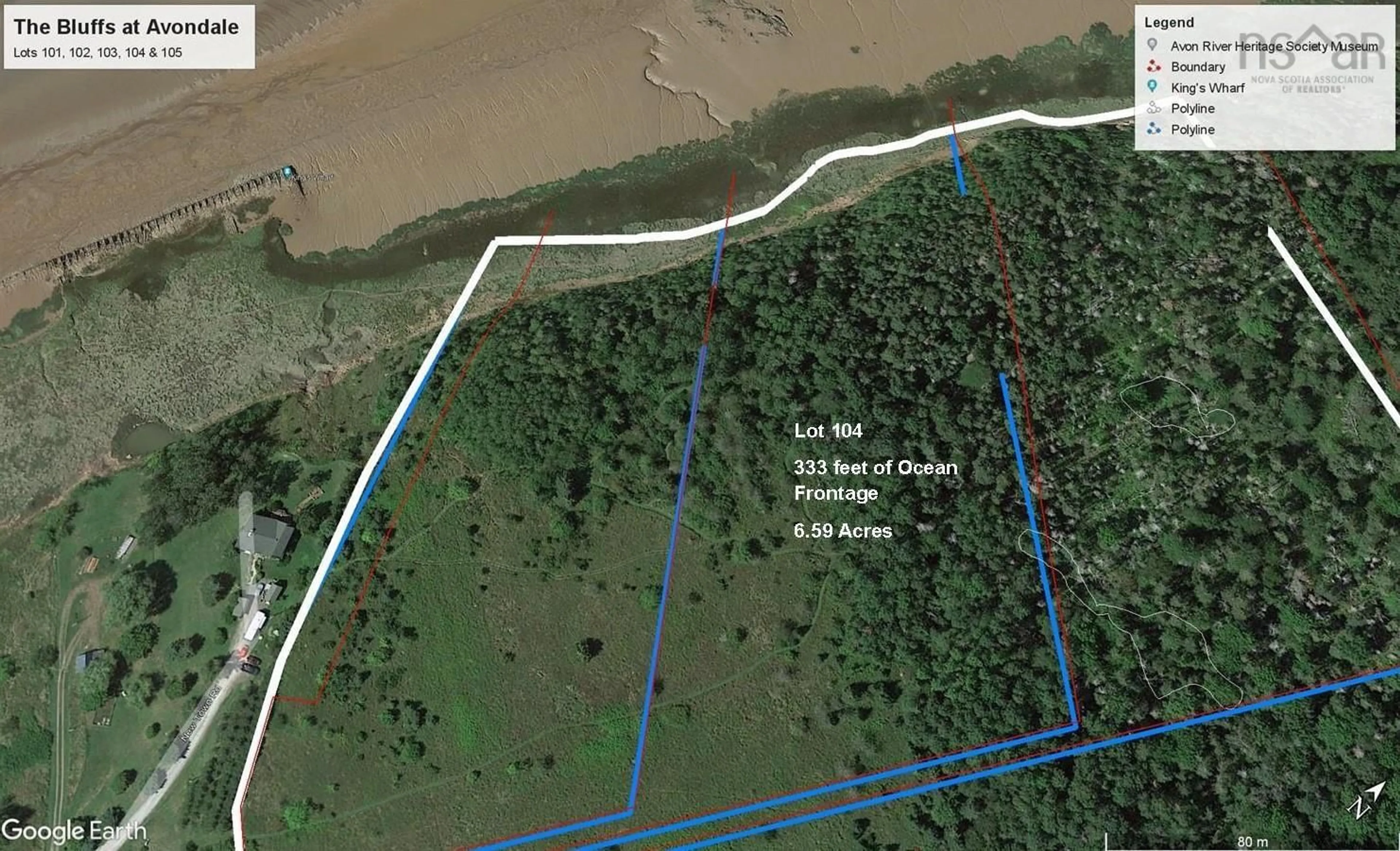 A pic from outside/outdoor area/front of a property/back of a property/a pic from drone, water/lake/river/ocean view for 104 Avon Spirit Lane, Avondale Nova Scotia B0N 2A0