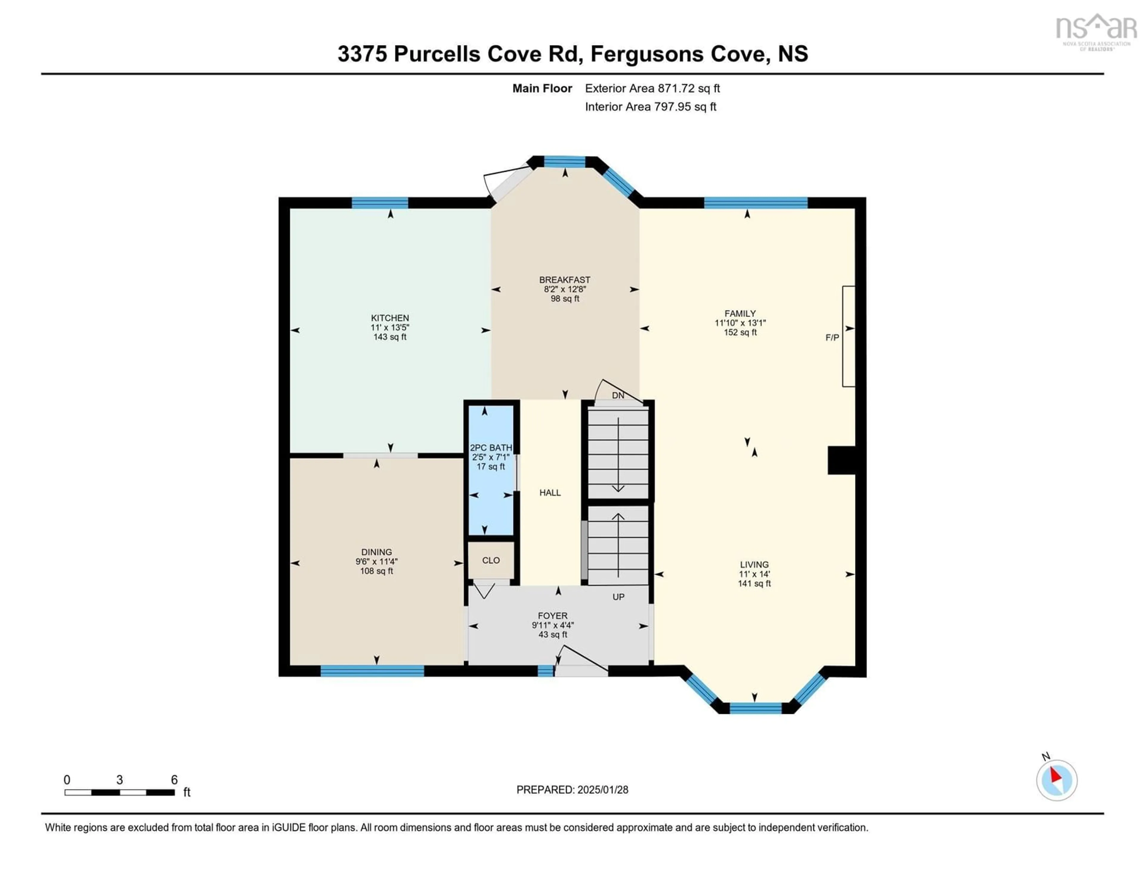 Floor plan for 3375 Purcell's Cove Rd, Fergusons Cove Nova Scotia B3V 1G3