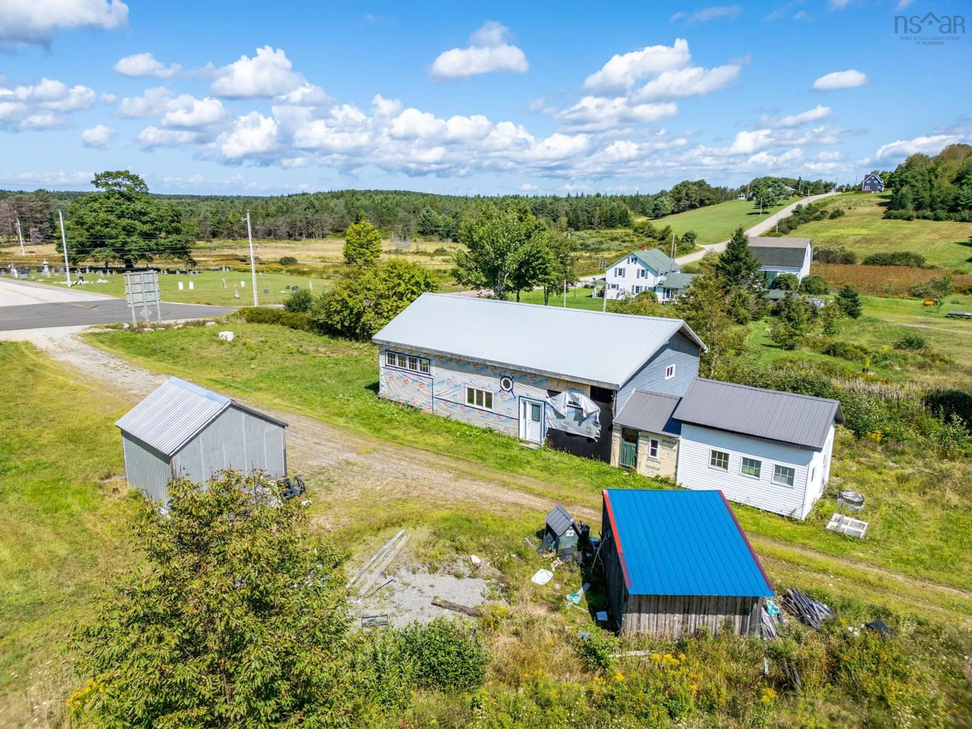 A pic from outside/outdoor area/front of a property/back of a property/a pic from drone, building for 2780 Highway 340, Corberrie Nova Scotia B0W 3T0