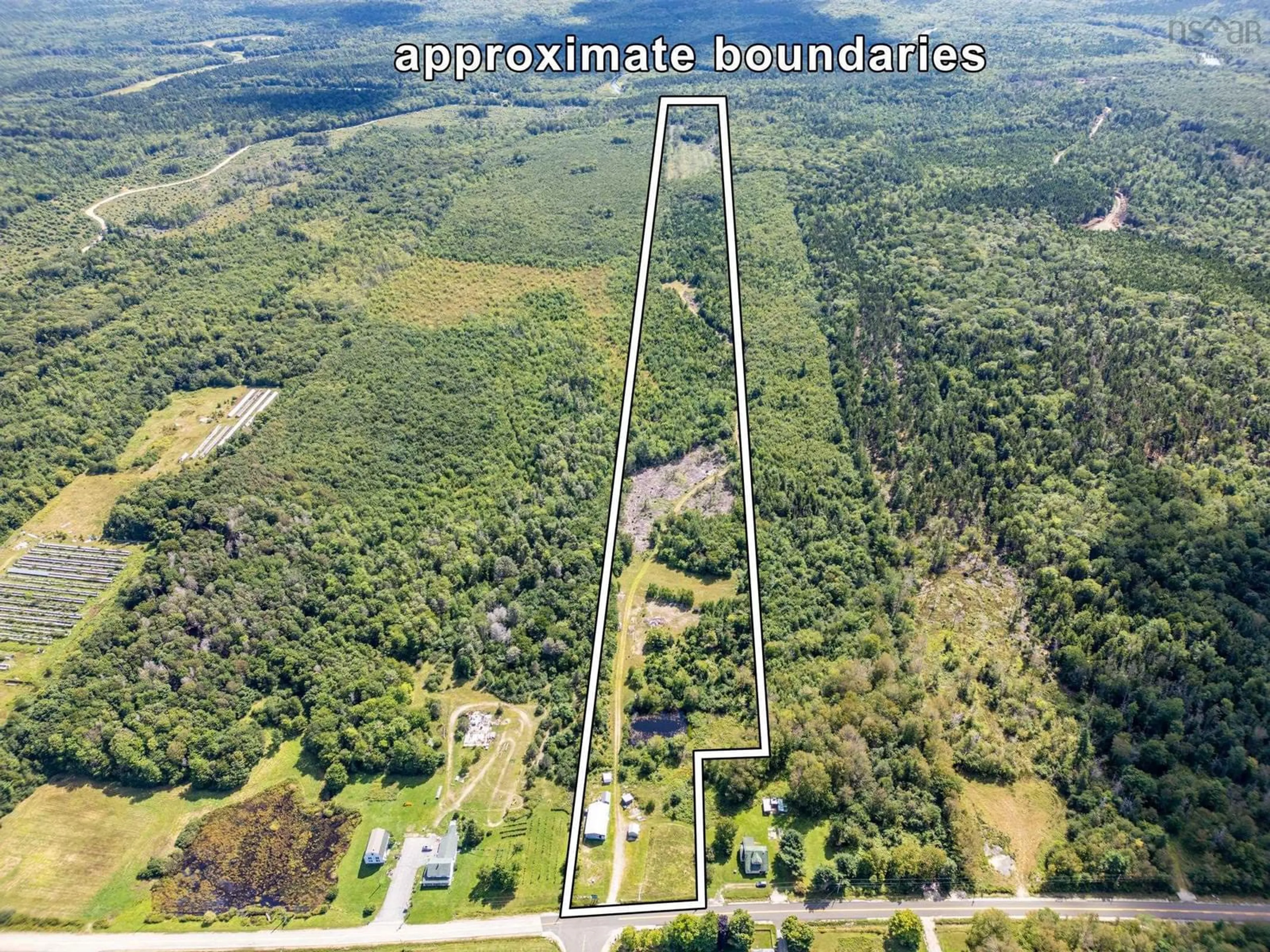 A pic from outside/outdoor area/front of a property/back of a property/a pic from drone, unknown for 2780 Highway 340, Corberrie Nova Scotia B0W 3T0