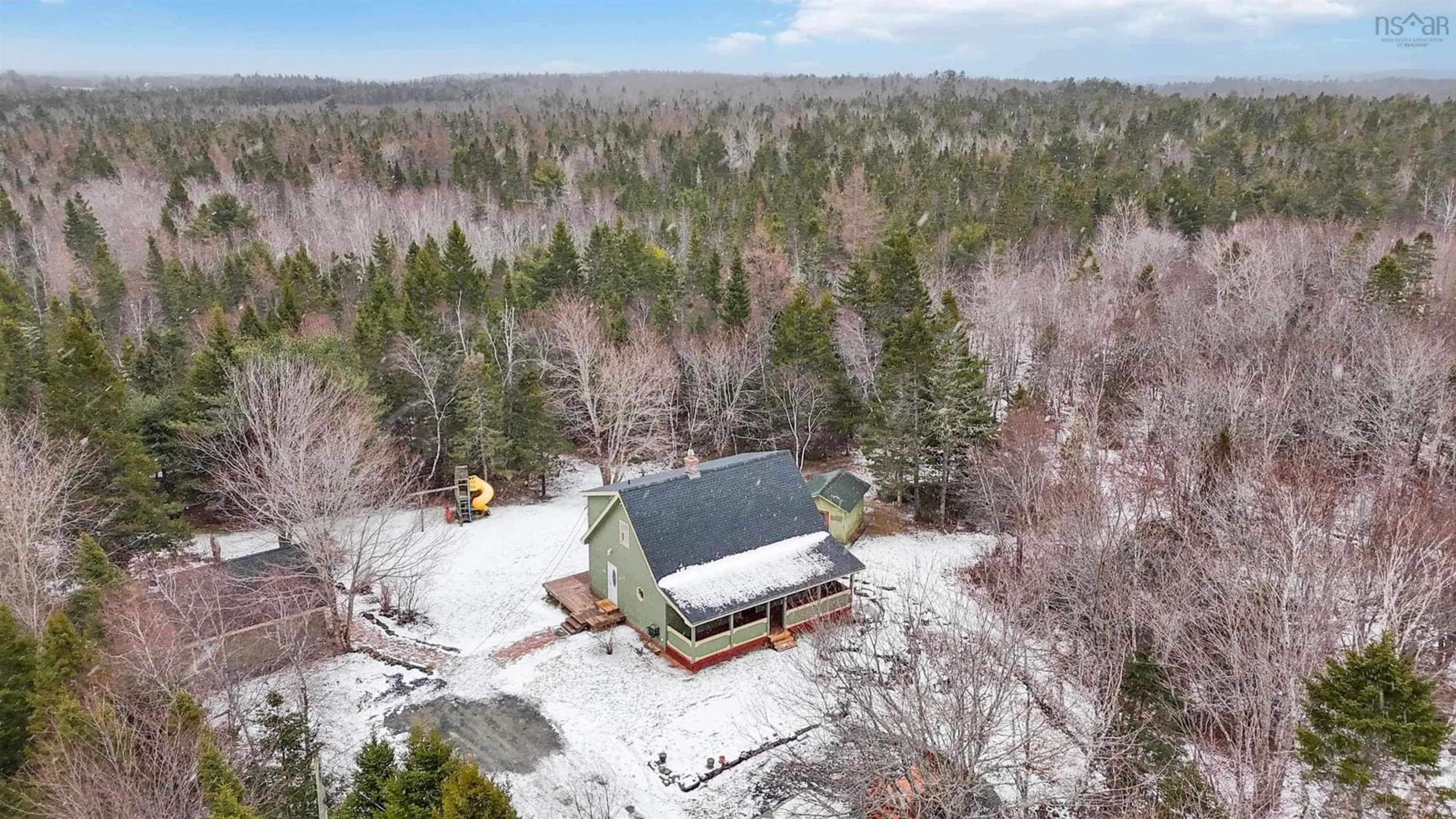 A pic from outside/outdoor area/front of a property/back of a property/a pic from drone, forest/trees view for 221 Rockwell Dr, Mount Uniacke Nova Scotia B0N 1Z0