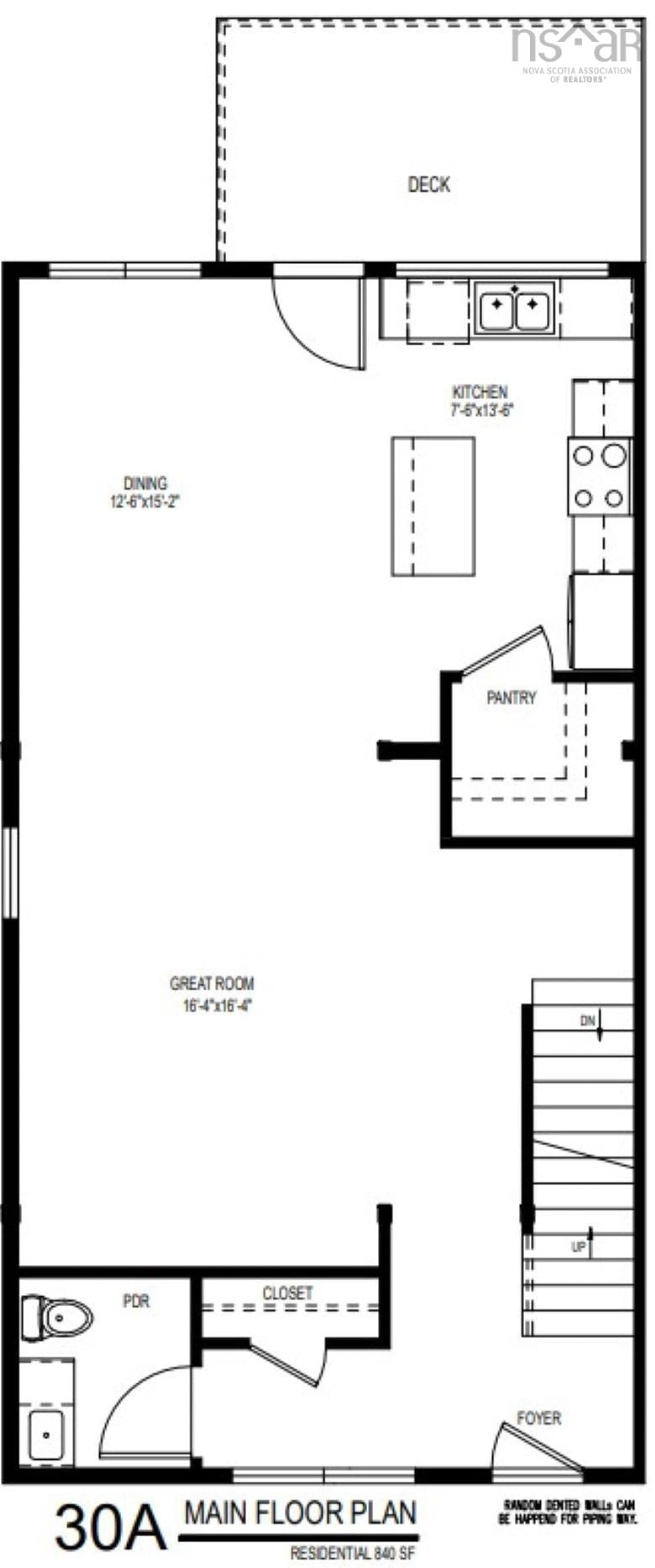 Floor plan for 49 Berm St #Lot 30A, Herring Cove Nova Scotia B3R 0H2