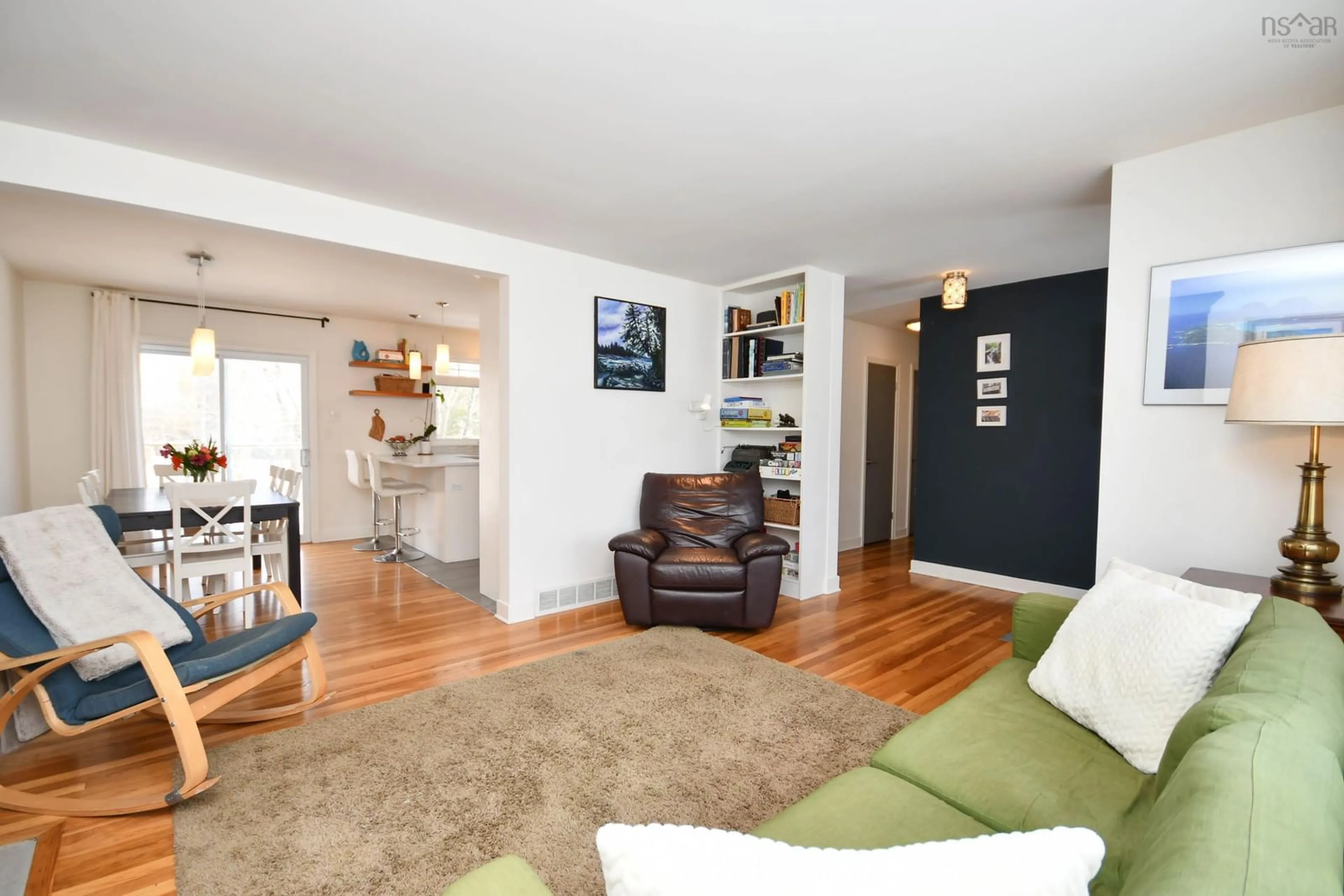 Living room with furniture, wood/laminate floor for 16 Walters St, Dartmouth Nova Scotia B2W 1T2