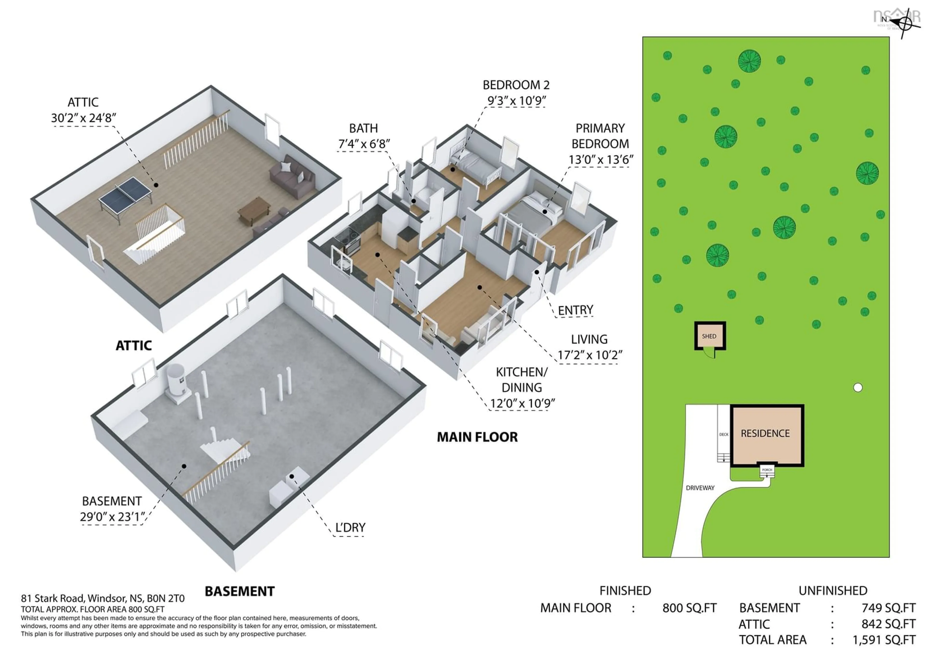 Floor plan for 81 Stark Rd, Newport Station Nova Scotia B0N 2T0