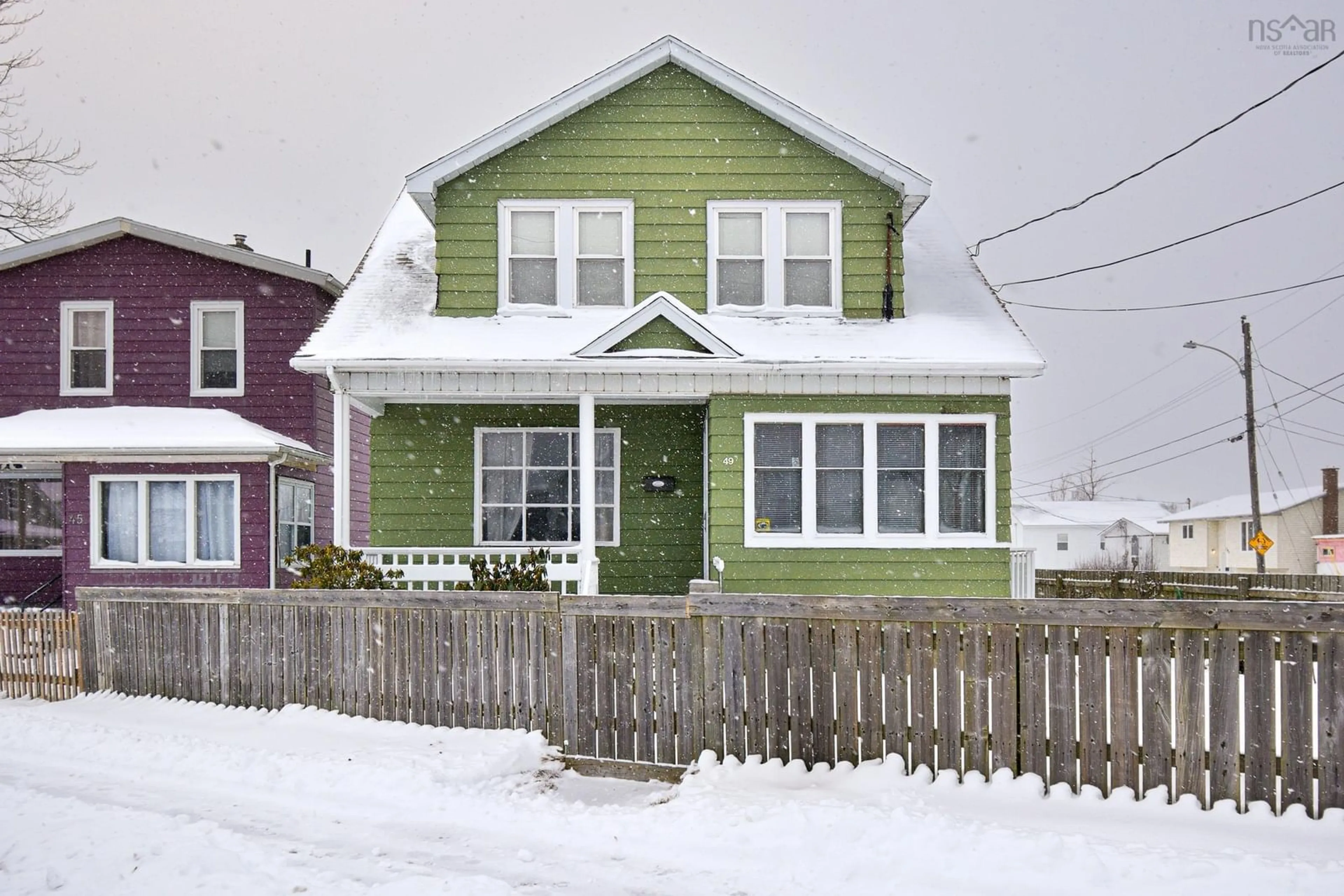 Home with vinyl exterior material, street for 49 Fisher St, Sydney Nova Scotia B1N 1P6