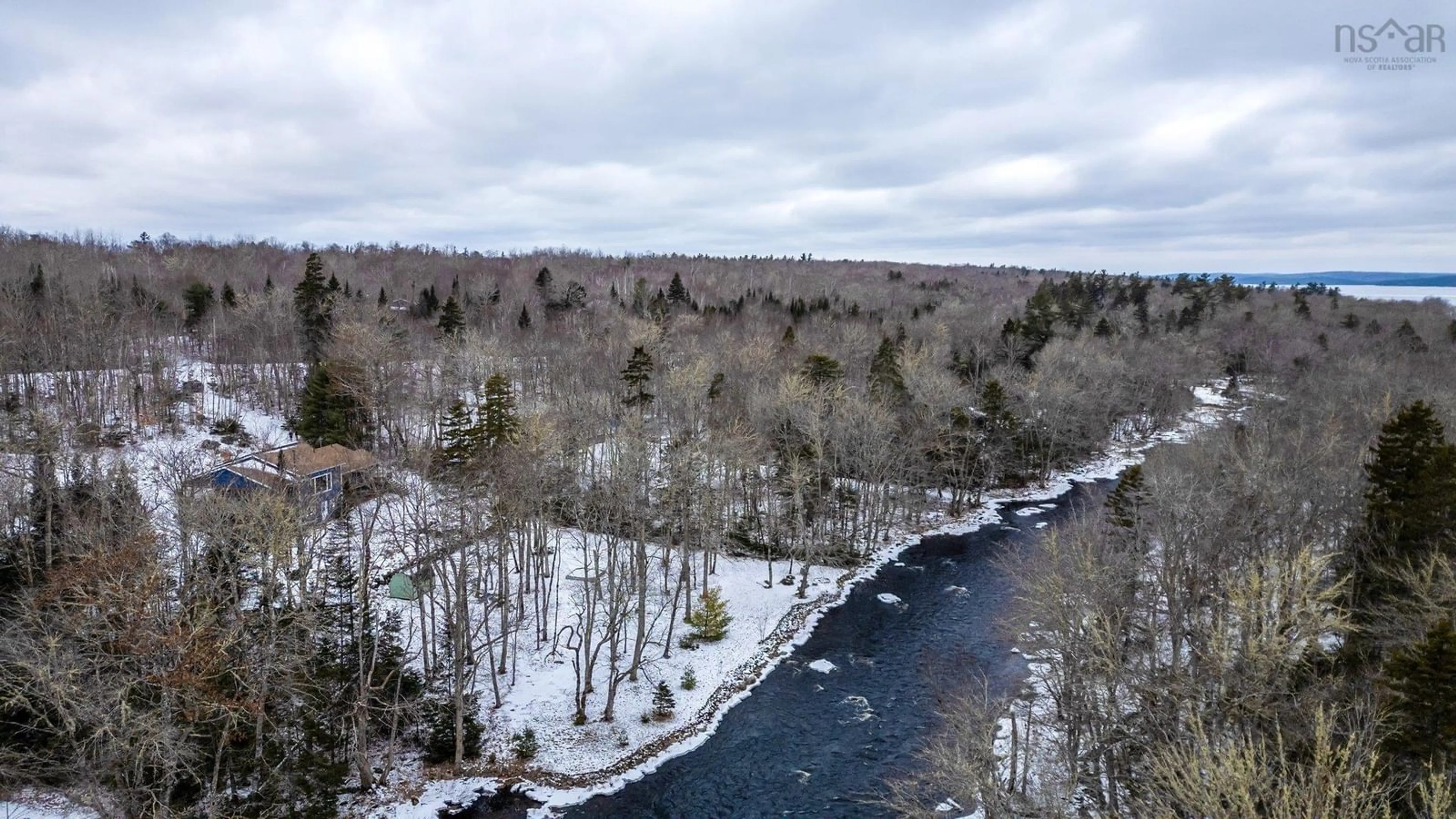 A pic from outside/outdoor area/front of a property/back of a property/a pic from drone, forest/trees view for 590 Gilberts Lane, Maplewood Nova Scotia B0R 1A0