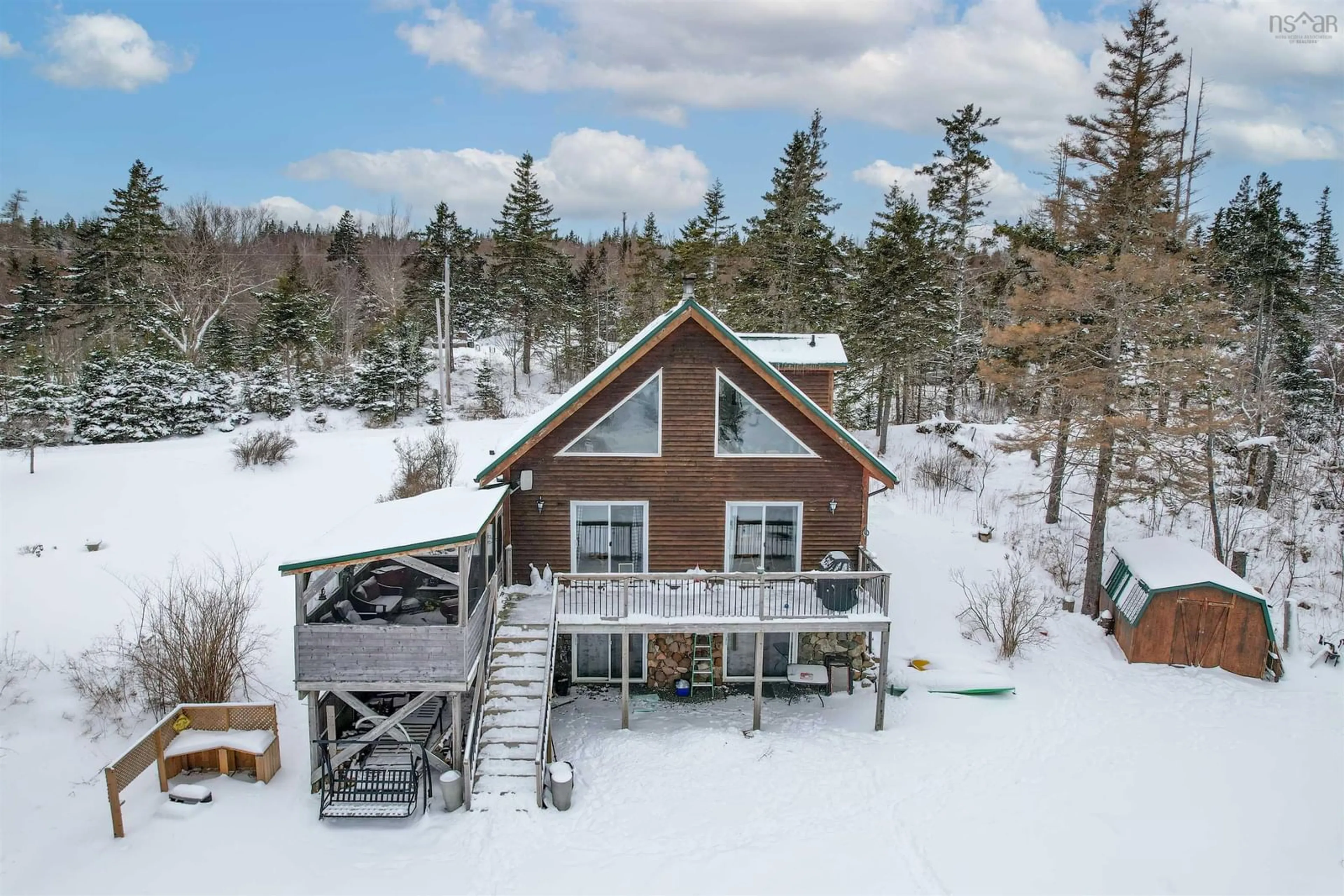 A pic from outside/outdoor area/front of a property/back of a property/a pic from drone, unknown for 5211 Grand Mira North, Mira Nova Scotia B1K 1P9