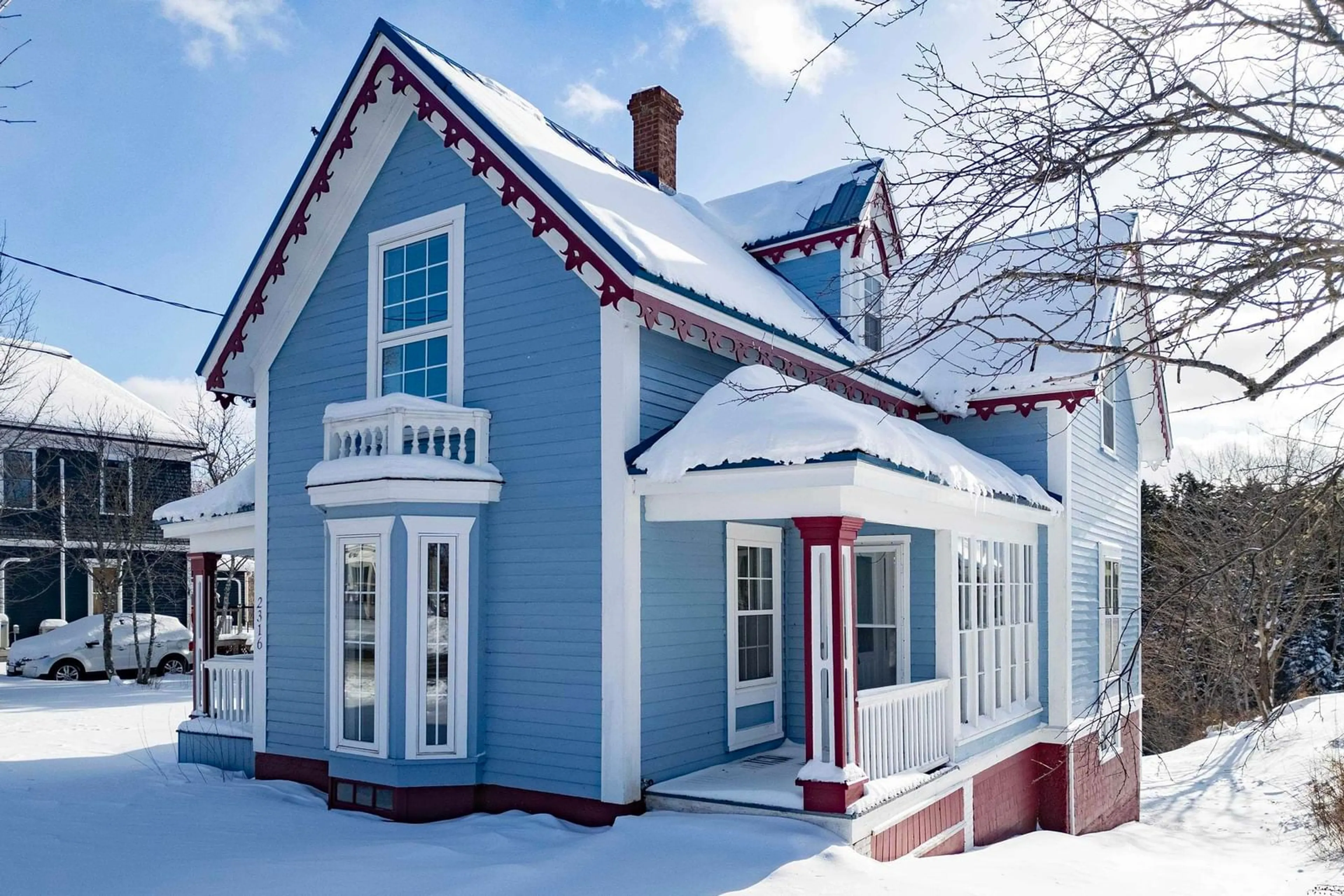 Home with vinyl exterior material, street for 2316 Western Ave, Parrsboro Nova Scotia B0M 1S0