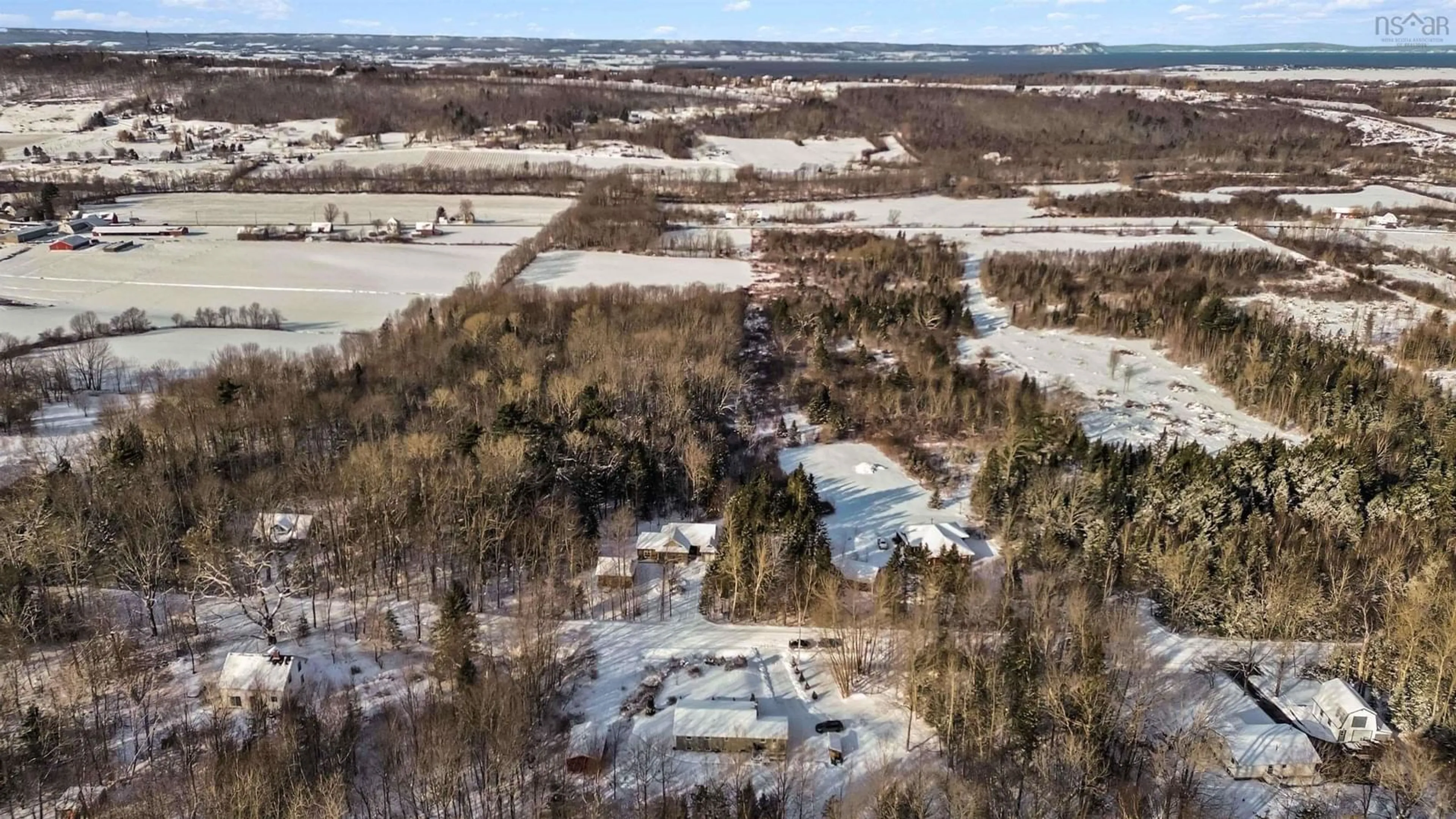 A pic from outside/outdoor area/front of a property/back of a property/a pic from drone, forest/trees view for 144 Slayter Rd, Gaspereau Nova Scotia B4P 2R1