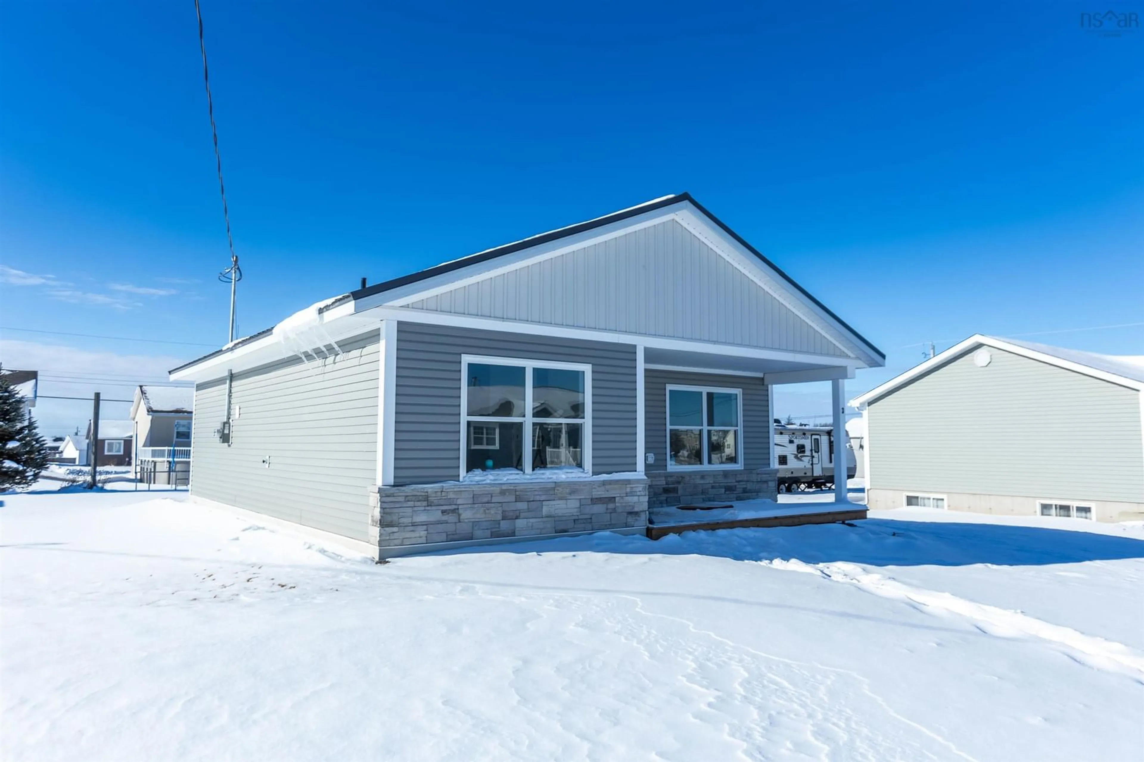 Home with vinyl exterior material, building for 3 Fleming St, Amherst Nova Scotia B4H 0C3