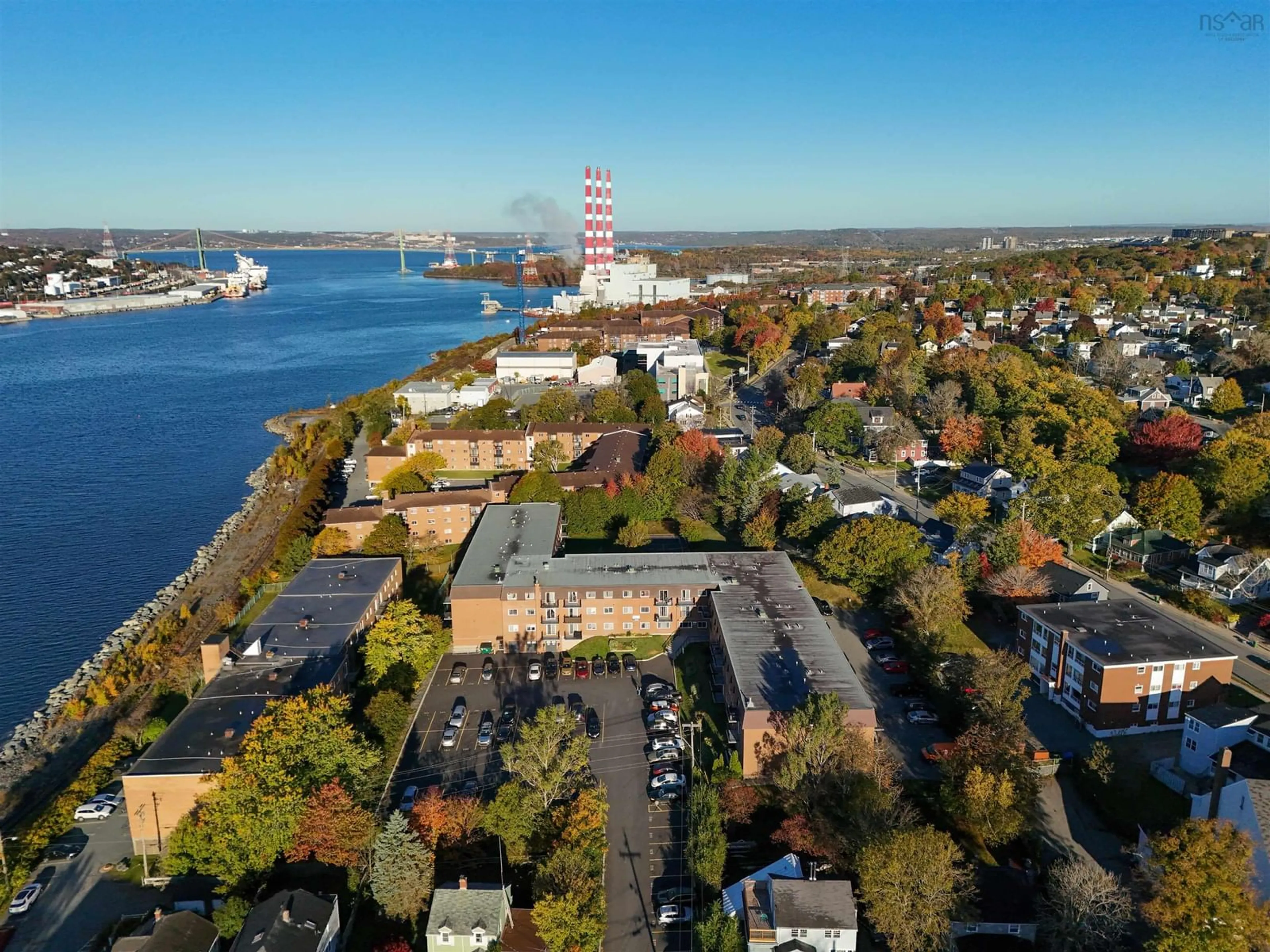 A pic from outside/outdoor area/front of a property/back of a property/a pic from drone, water/lake/river/ocean view for 7 Jamieson Street #104, Dartmouth Nova Scotia B3A 4L2