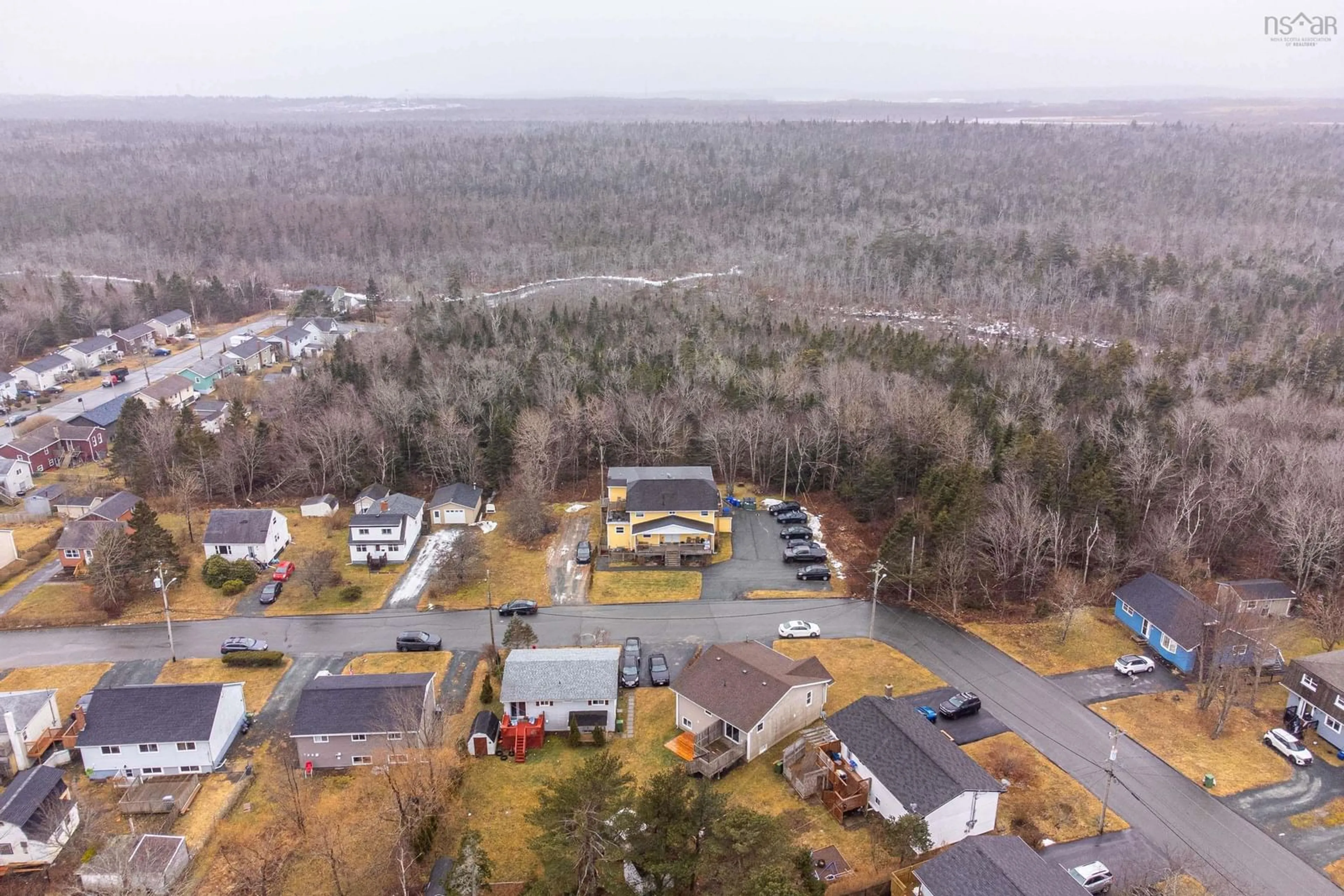 A pic from outside/outdoor area/front of a property/back of a property/a pic from drone, mountain view for 27 Beaver Cres, Cole Harbour Nova Scotia B2V 1C8