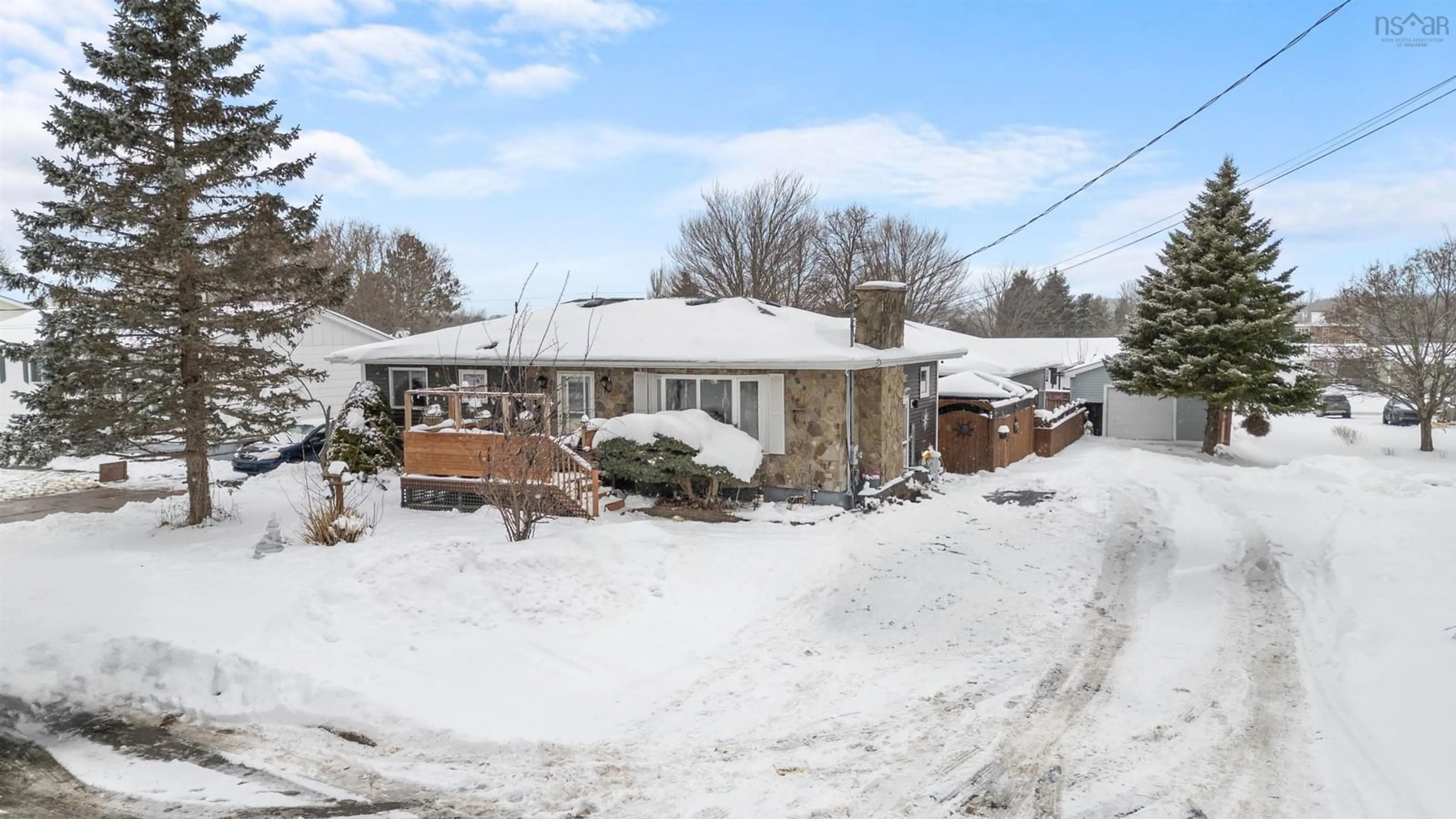 A pic from outside/outdoor area/front of a property/back of a property/a pic from drone, street for 16 Rogers Ave, Amherst Nova Scotia B4H 2J7