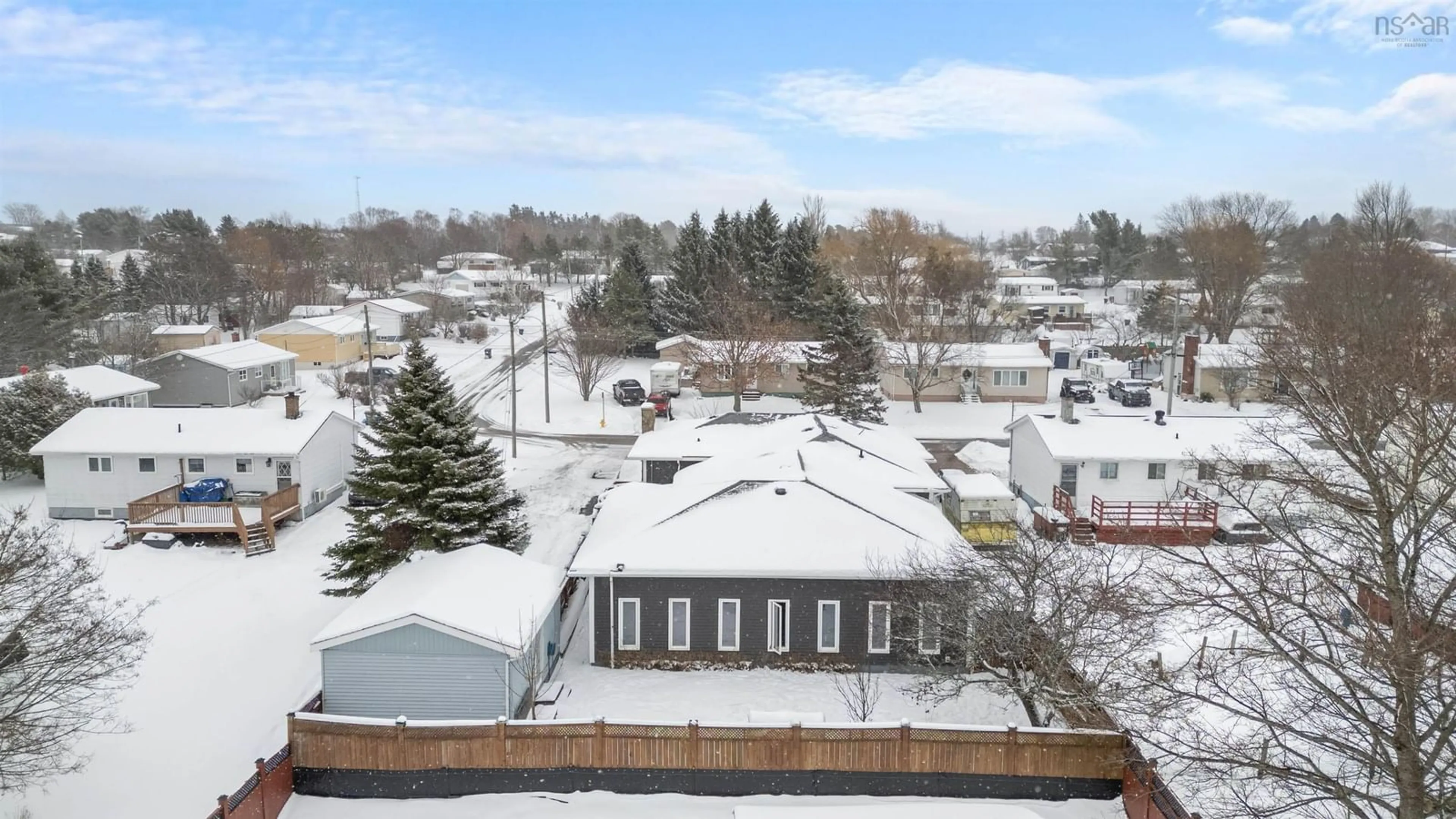 A pic from outside/outdoor area/front of a property/back of a property/a pic from drone, unknown for 16 Rogers Ave, Amherst Nova Scotia B4H 2J7