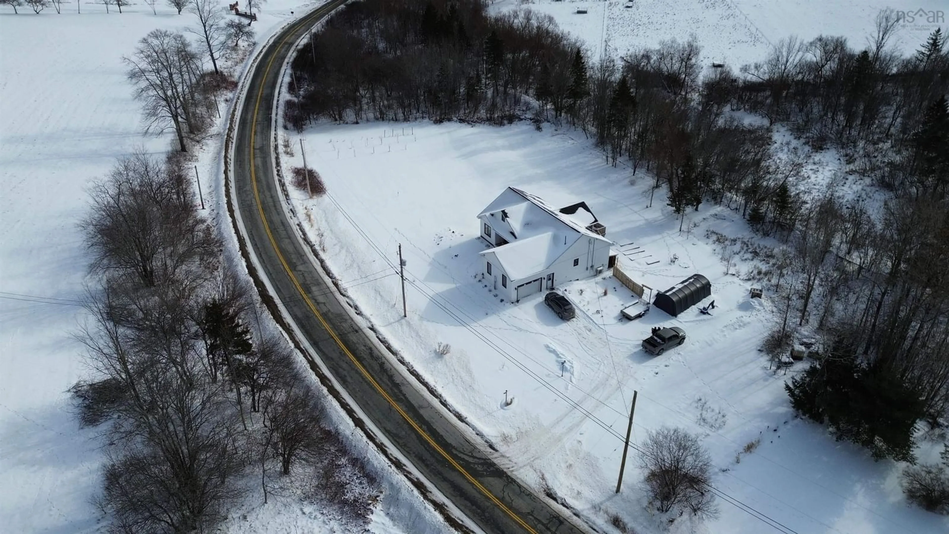 A pic from outside/outdoor area/front of a property/back of a property/a pic from drone, street for 614 Avondale Rd, Poplar Grove Nova Scotia B0N 2A0