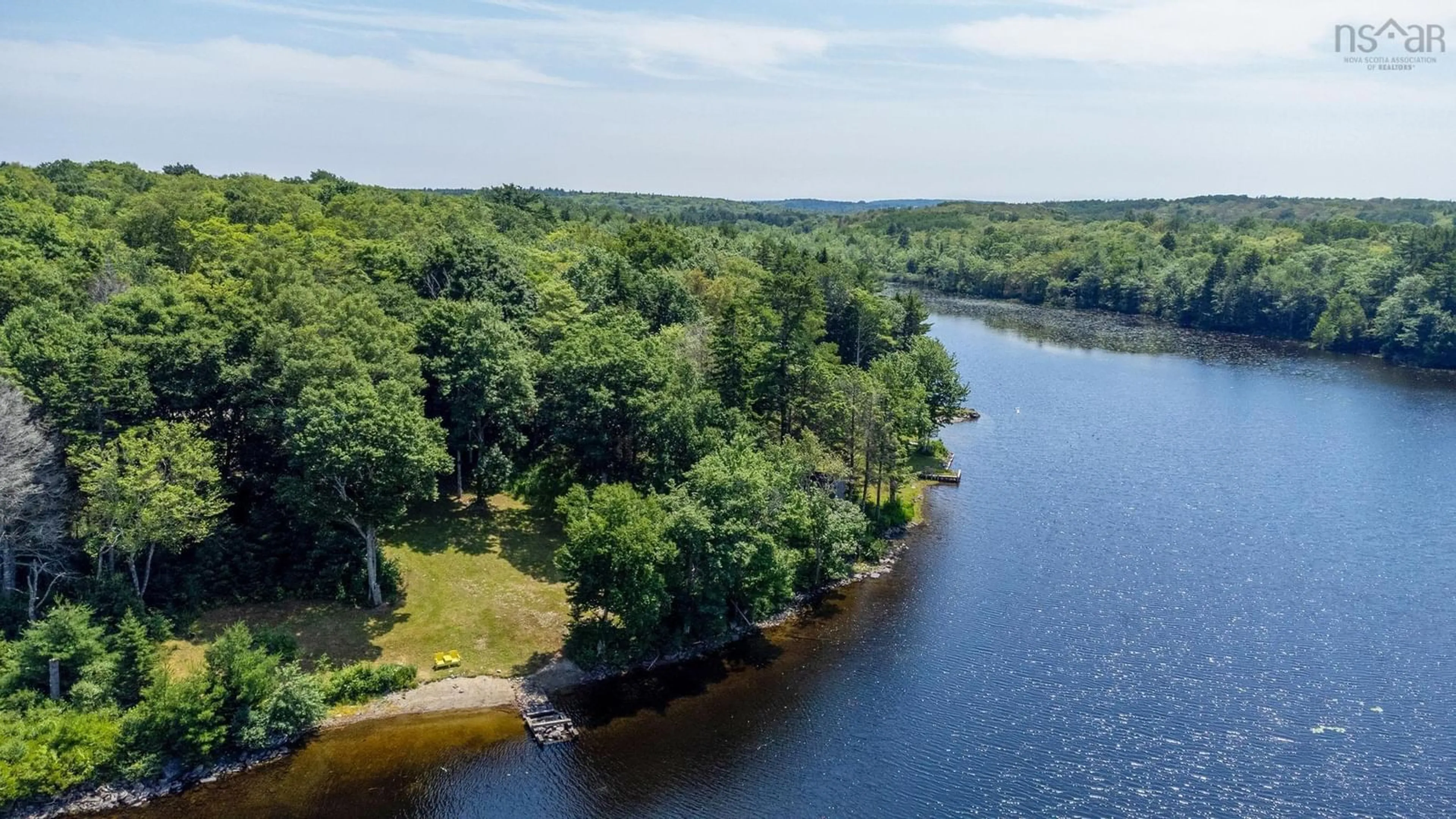 A pic from outside/outdoor area/front of a property/back of a property/a pic from drone, water/lake/river/ocean view for 83 Cottage Rd, Forest Glen Nova Scotia B0W 1L0