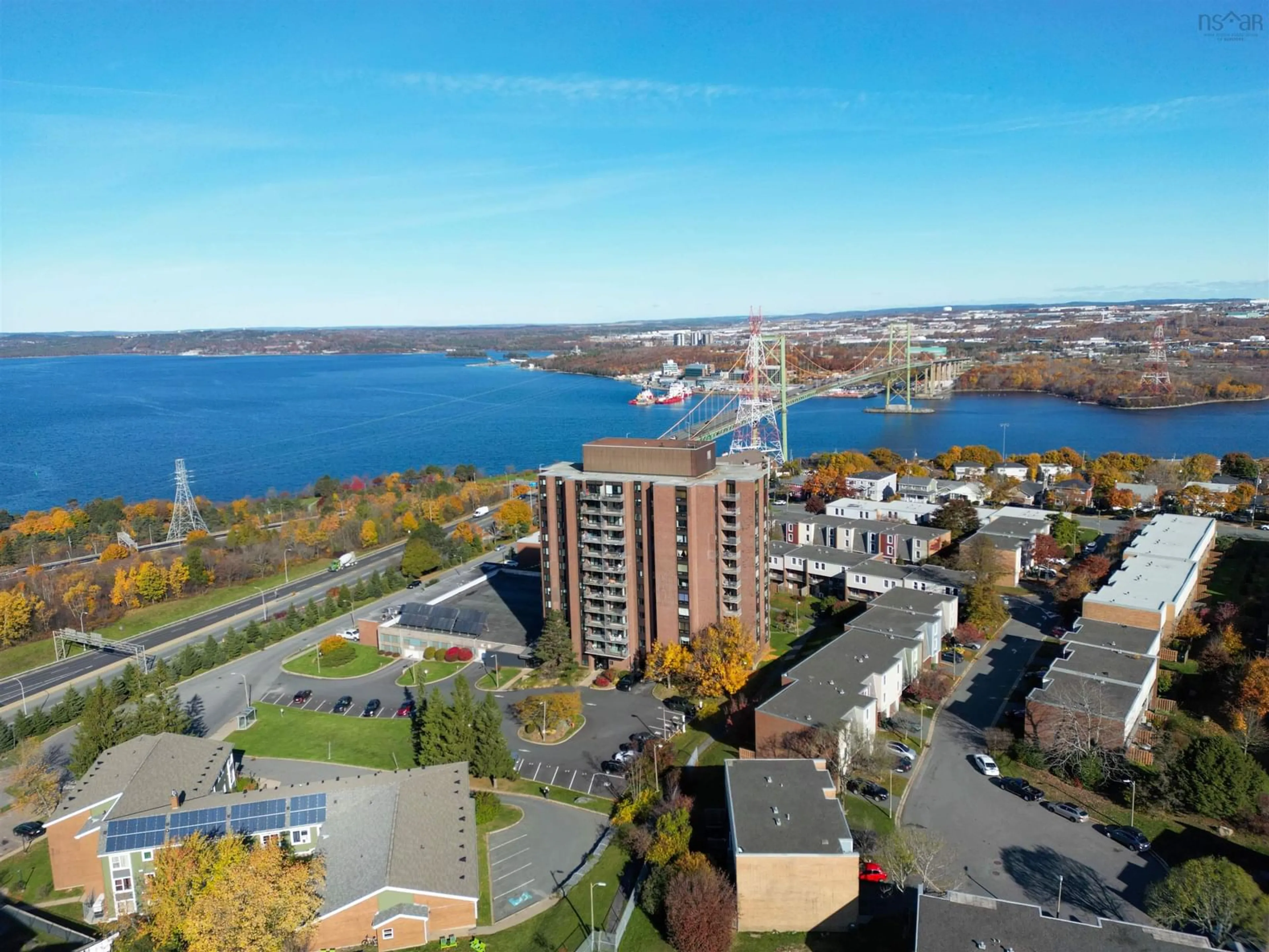 A pic from outside/outdoor area/front of a property/back of a property/a pic from drone, water/lake/river/ocean view for 5572 North Ridge Road #701, Halifax Nova Scotia B3K 5K2