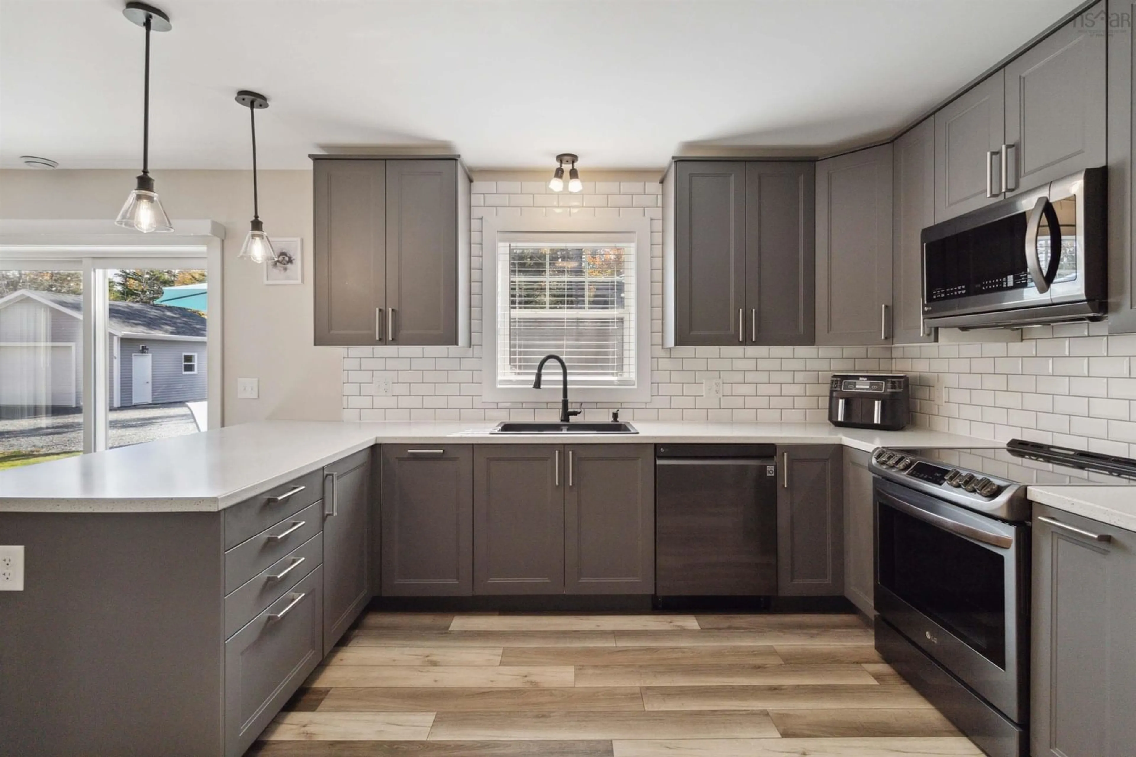 Contemporary kitchen, ceramic/tile floor for 544 Kill Dog Cove Rd, Parkdale Nova Scotia B0R 1A0